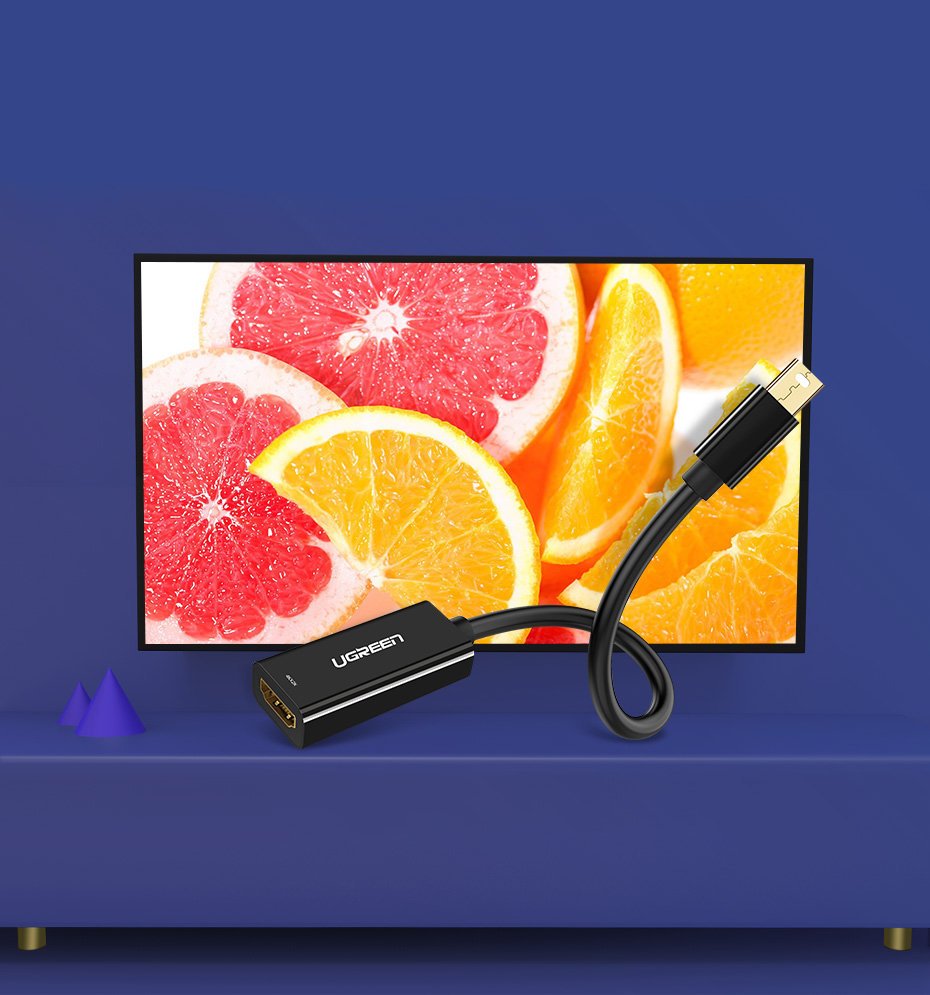 Adapteris Fhd Mini Displayport (vyriškos Lyties) - Hdmi (moteriškos Lyties), Baltas