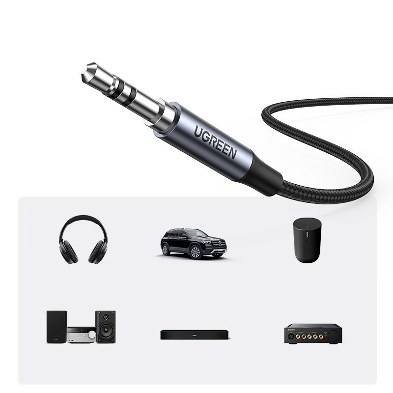 Stereofoninis Garso Kabelis Aux 3,5 Mm Mini Lizdas - Usb-c, Skirtas Planšetiniam Telefonui, 1 M, Juodas