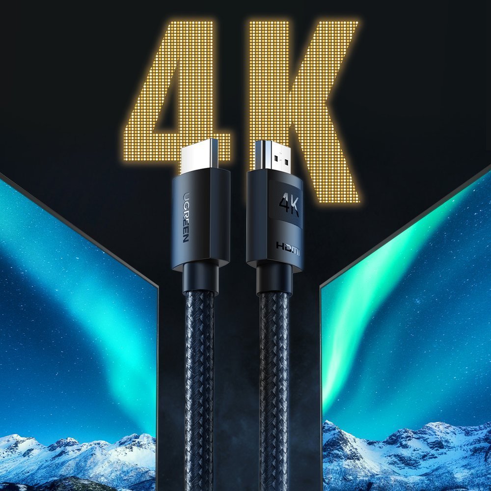 Hdmi 2.0 4k Tvirtas Pintas Vaizdo Kabelis 1 M Juodas