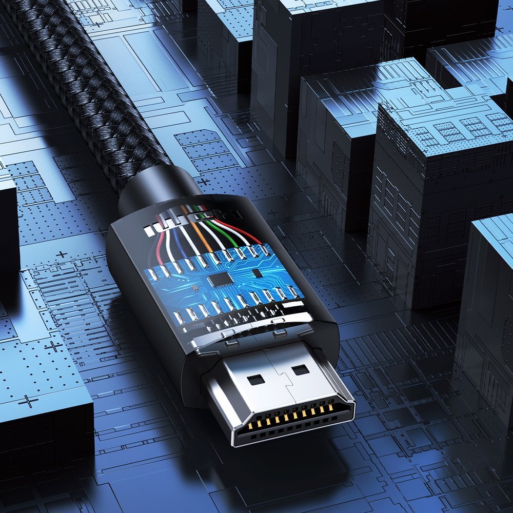 Hdmi 2.0 4k Tvirtas Pintas Vaizdo Kabelis 1 M Juodas