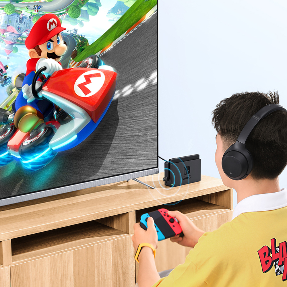"bluetooth" Siųstuvo Adapteris "playstation Nintendo Switch" Ausinėms Juodas