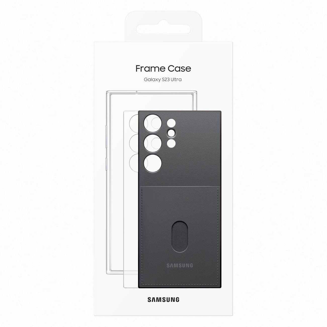 Dėklas Su Nuimama Nugarėle Galaxy S23 Ultra Frame Cover Juodas