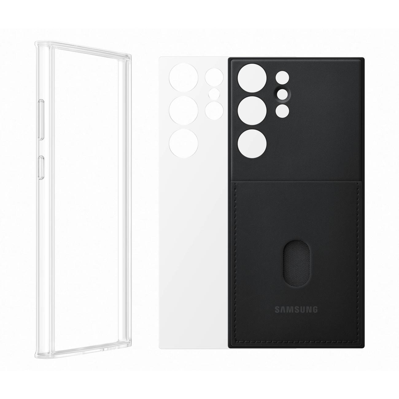Dėklas Su Nuimama Nugarėle Galaxy S23 Ultra Frame Cover Juodas