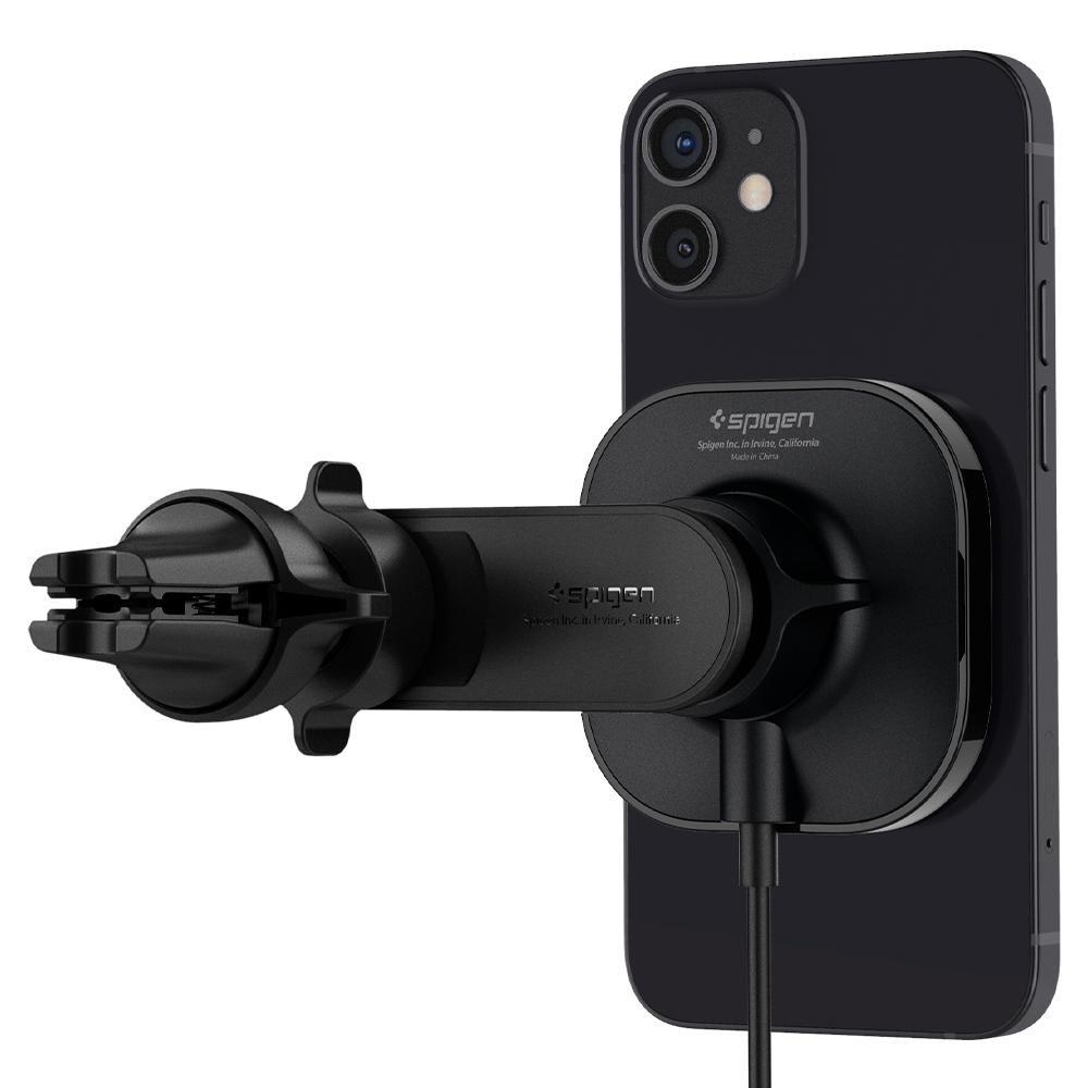 Magnetinis Laikiklis Su "magsafe" įkrovikliu 7,5 W, Skirtas Priekinio Stiklo Grotelėms, Juodas