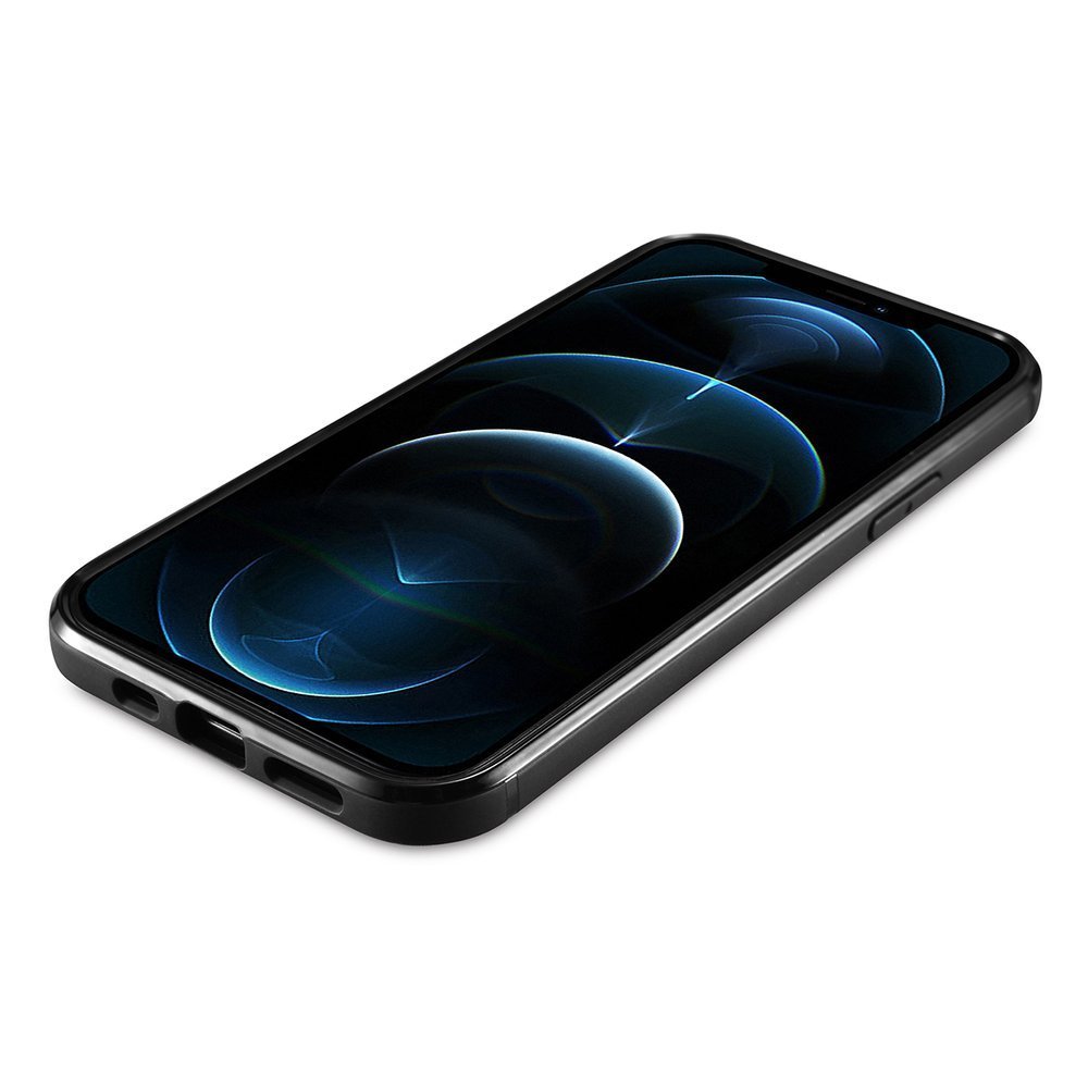 Tikra Oda Dengtas Dėklas Iphone 12 Mini Leather Oil Wax Juodas