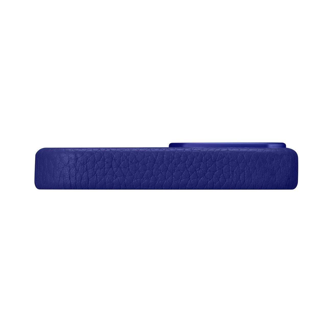 Odinis "iphone 14 Pro Max" Magnetinis Dėklas Su Magsafe Litchi Premium Leather Case Tamsiai Mėlynas