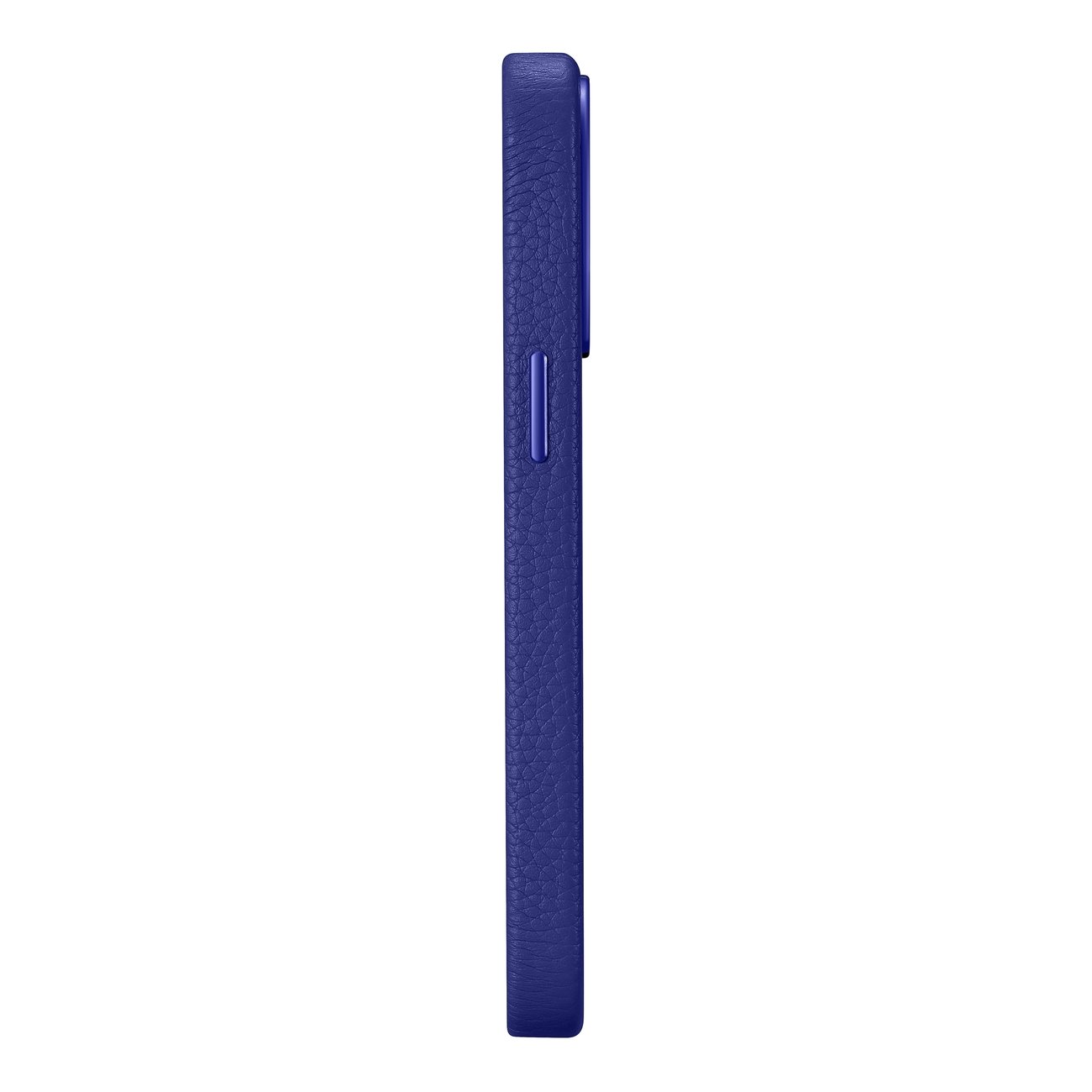 Odinis "iphone 14 Pro Max" Magnetinis Dėklas Su Magsafe Litchi Premium Leather Case Tamsiai Mėlynas