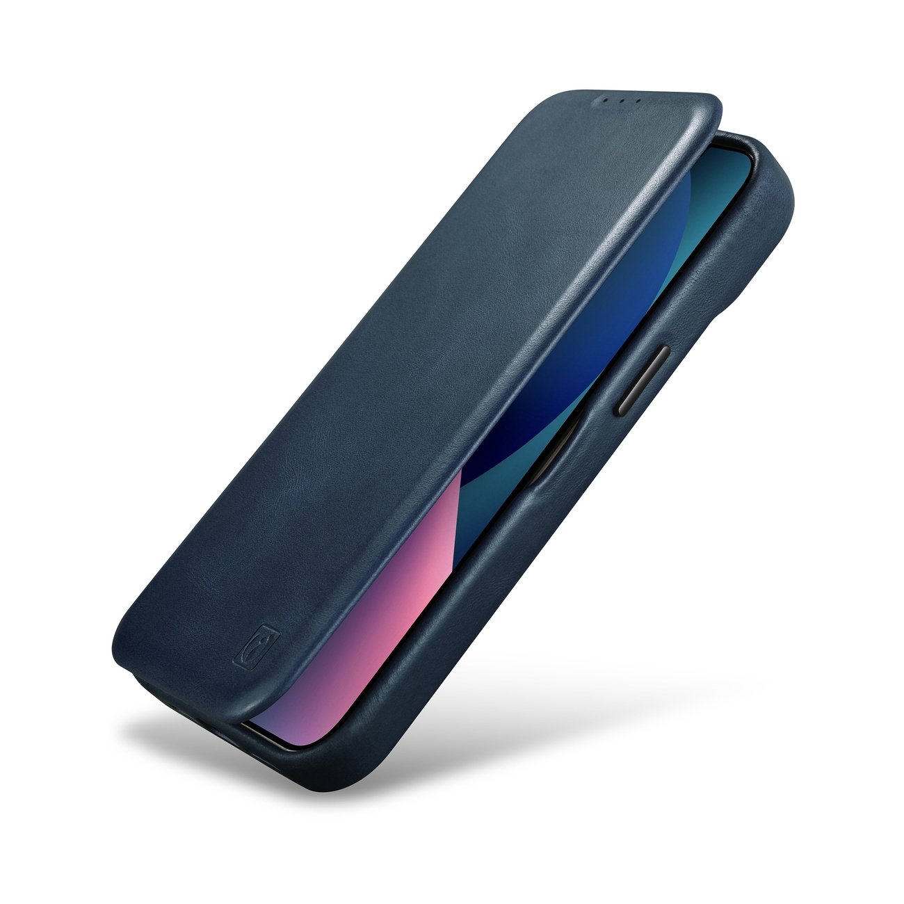Odinis Dėklas Iphone 14 Su Magnetiniu Atvartu Magsafe Ce Oil Wax Premium Leather Blue