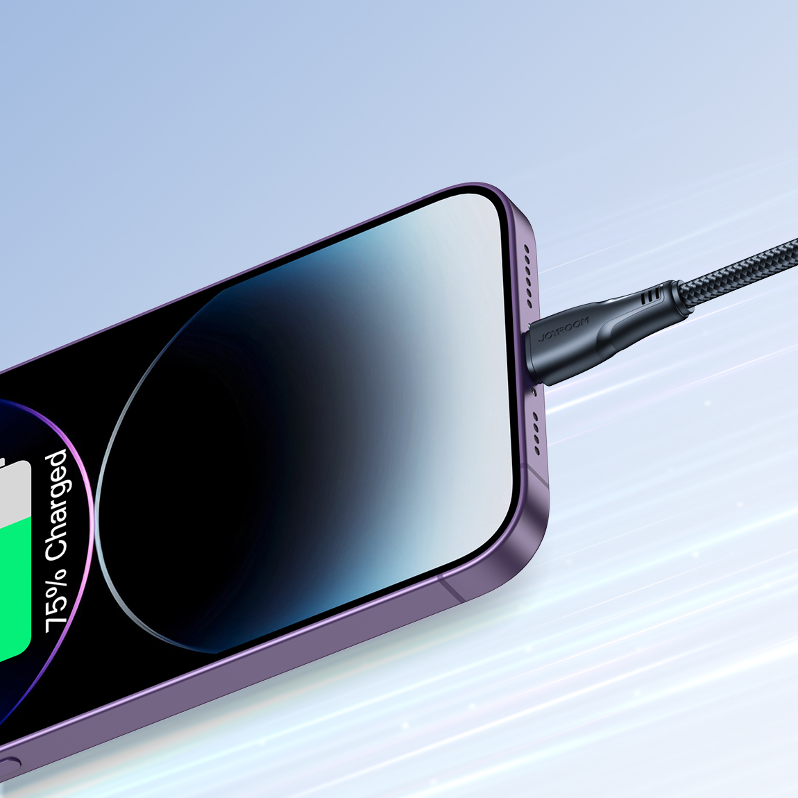 Kabelis "iphone" Usb - "lightning" 2.4a "surpass Series" 1,2 M Juodas
