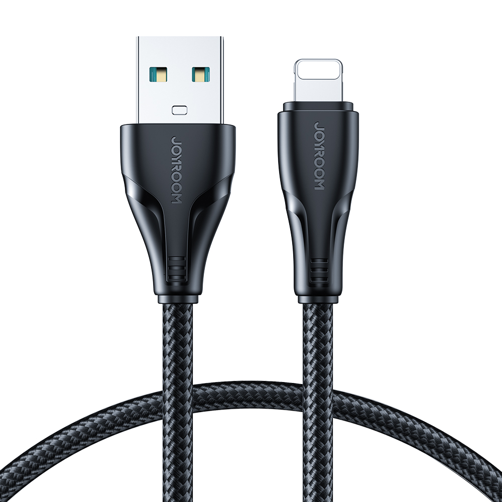 Kabelis "iphone" Usb - "lightning" 2.4a "surpass Series" 1,2 M Juodas