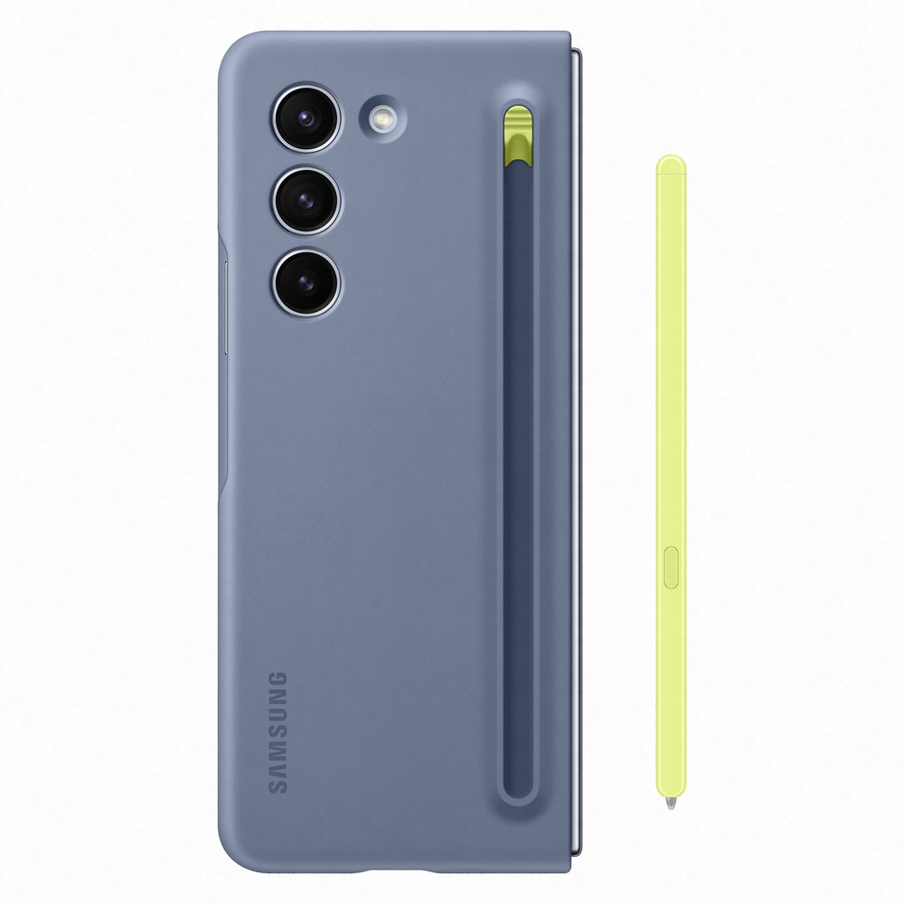 2in1 Silikoninis Dėklas Galaxy Z Fold 5 + Stylus Slim Case Blue