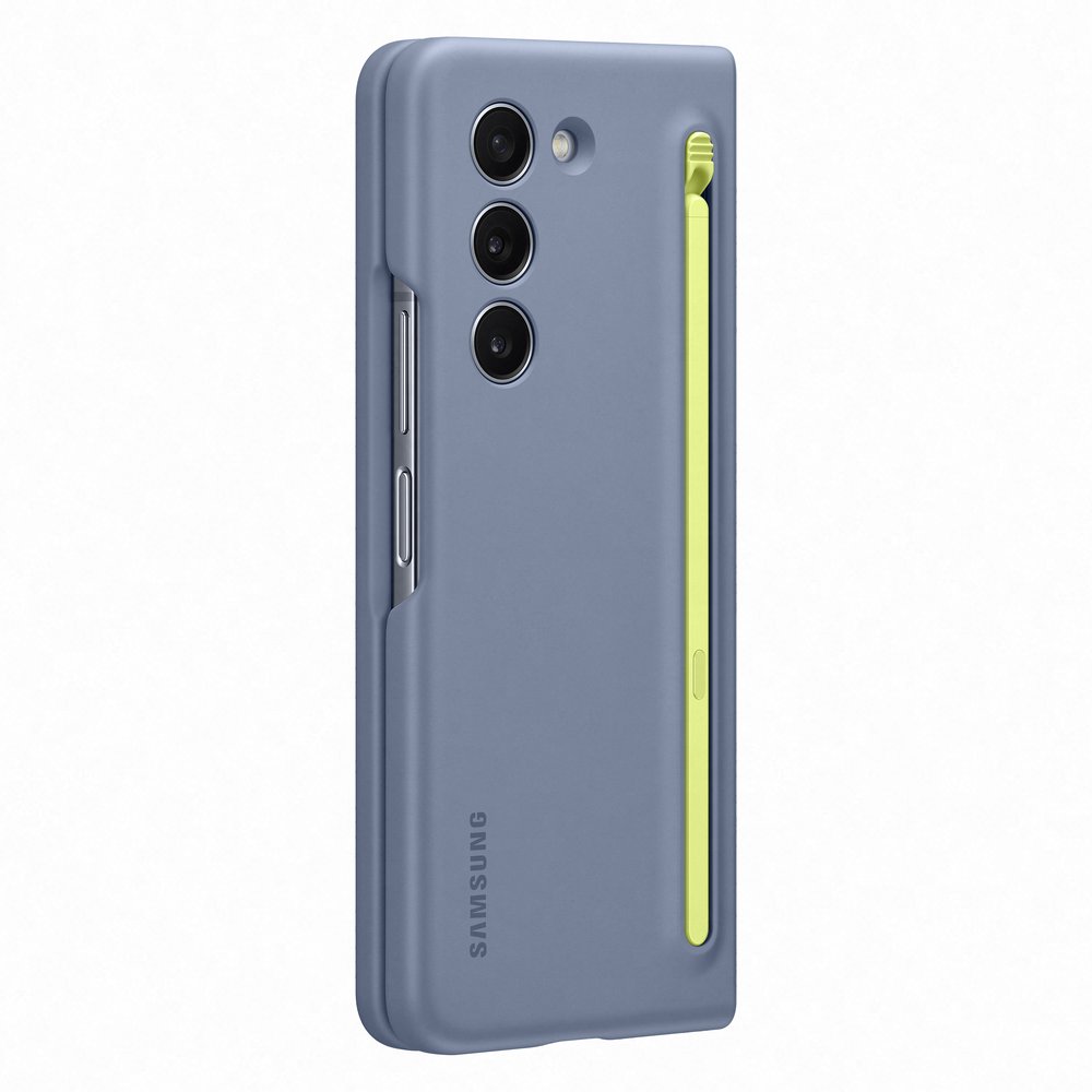 2in1 Silikoninis Dėklas Galaxy Z Fold 5 + Stylus Slim Case Blue