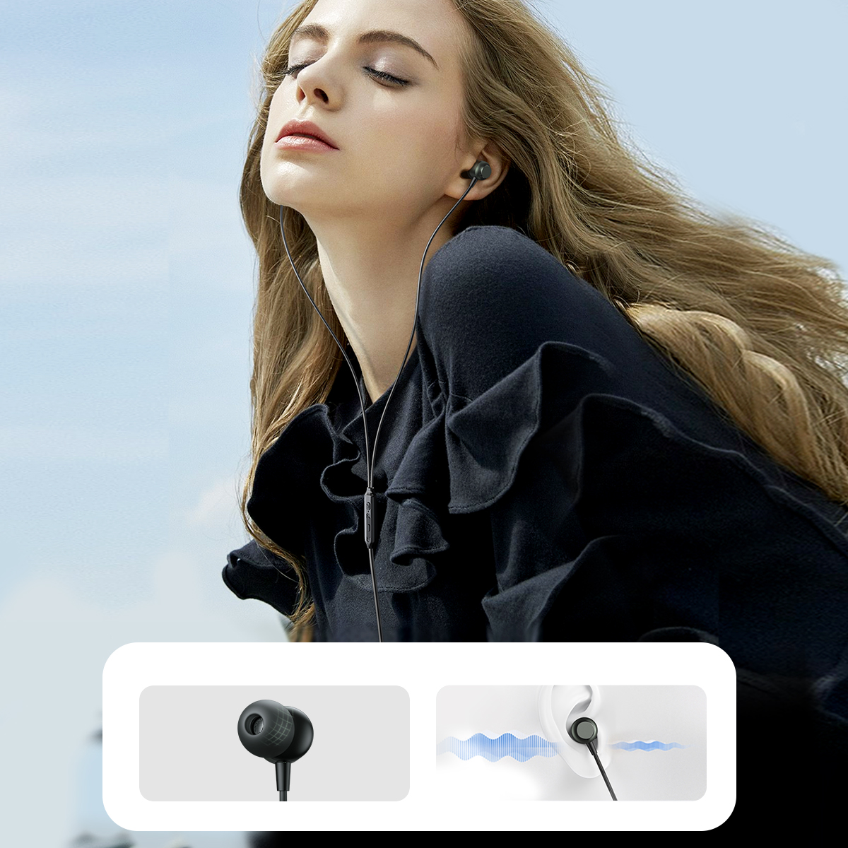 Usb-c Ausinės į Ausis Jr-ec06 Grey