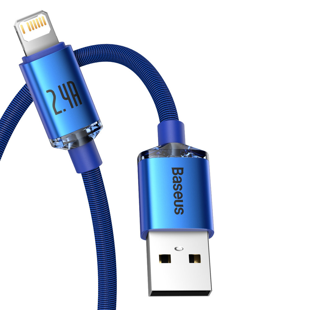 Greito įkrovimo Ir Duomenų Perdavimo "iphone" Kabelis Usb - "lightning" 2.4a 2 M Mėlynas