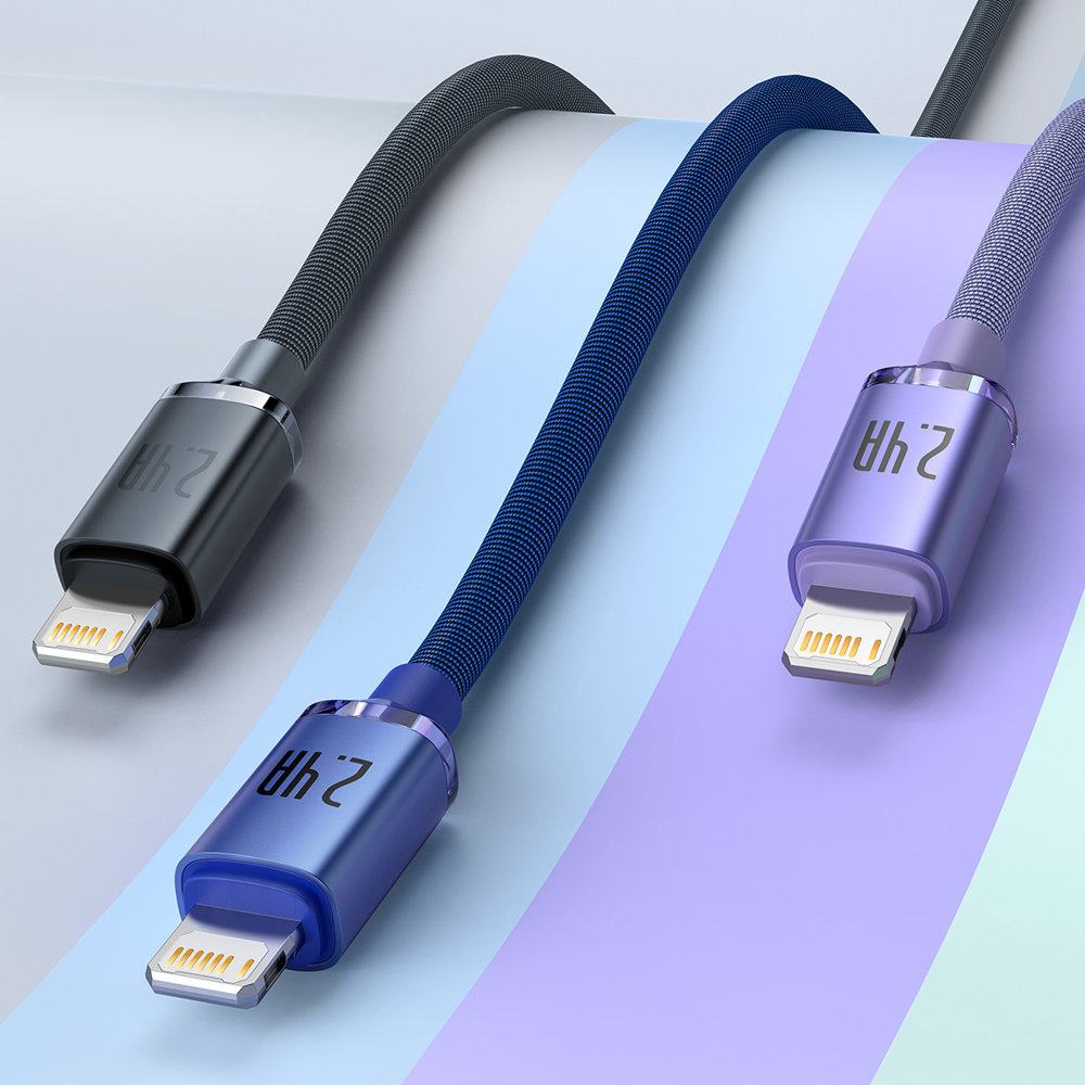 Greito įkrovimo Ir Duomenų Perdavimo "iphone" Kabelis Usb - "lightning" 2.4a 2 M Mėlynas