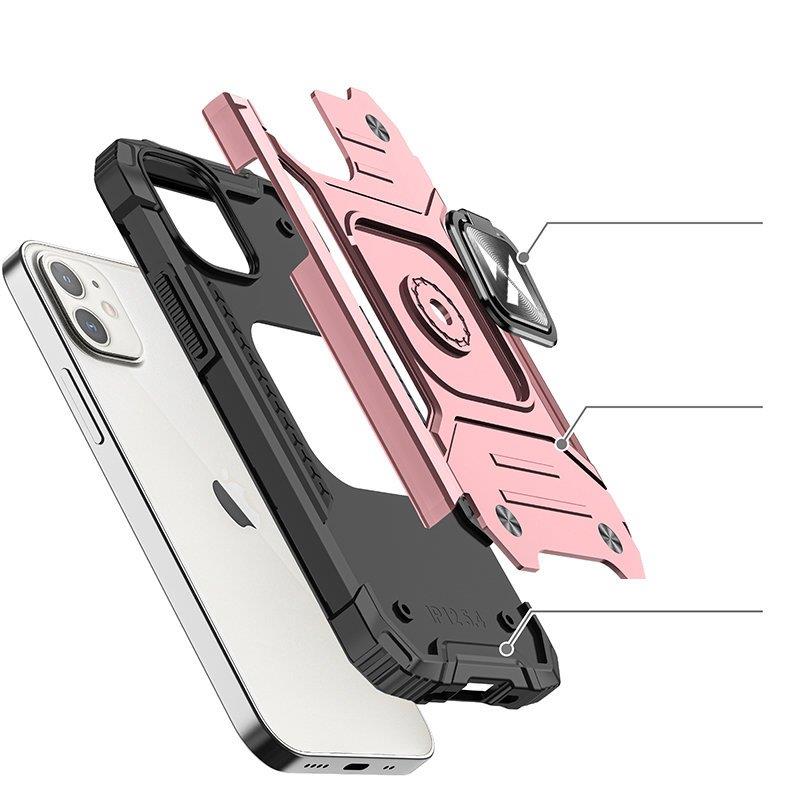 Dėklas "iphone 14 Plus" šarvuotas Dėklas Magnetinis Laikiklis žiedas Auksinis
