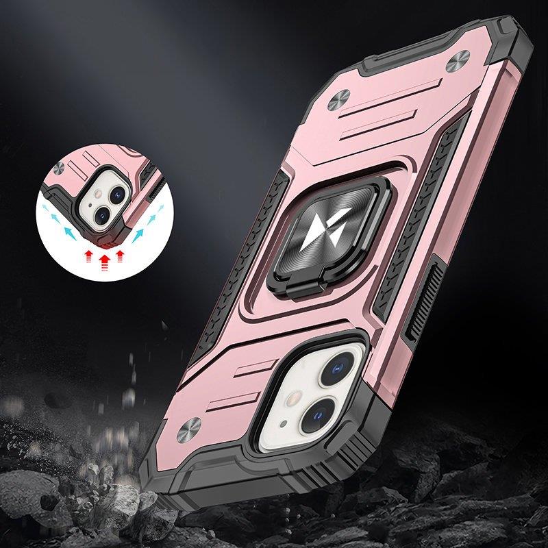 Dėklas "iphone 14 Plus" šarvuotas Dėklas Magnetinis Laikiklis žiedas Auksinis