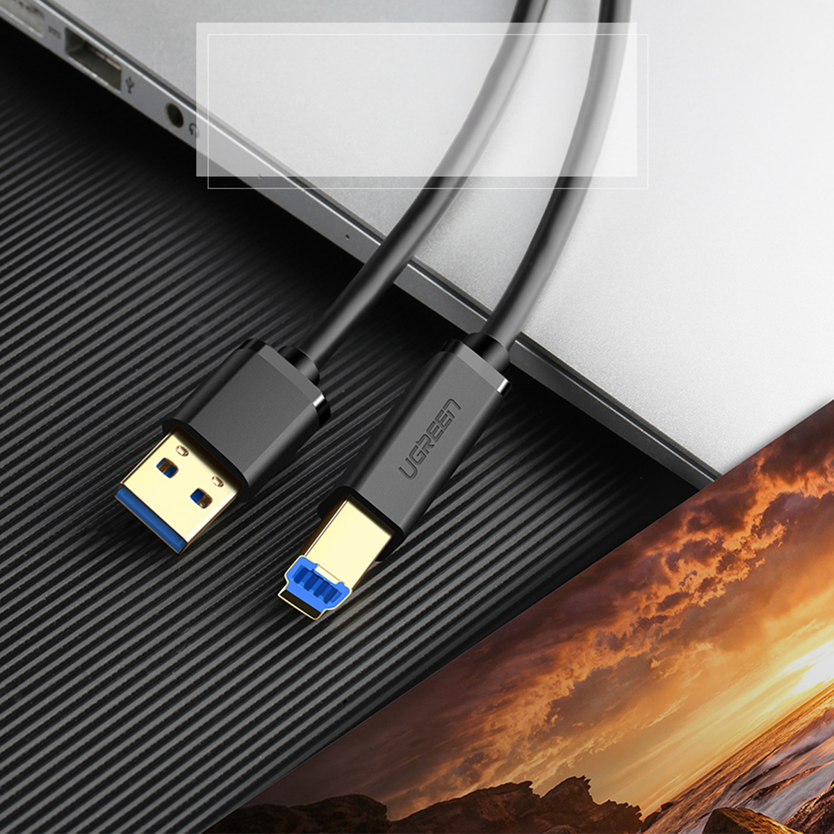 Spausdintuvo Kabelis Usb-a - Usb-b 5gb/s 2 M Juodas
