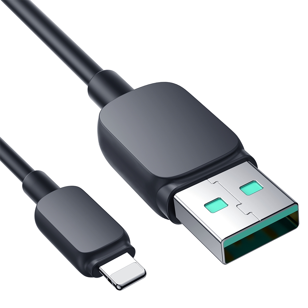Kabelis "iphone Lightning" - Usb 2.4a 1,2 M Juodas