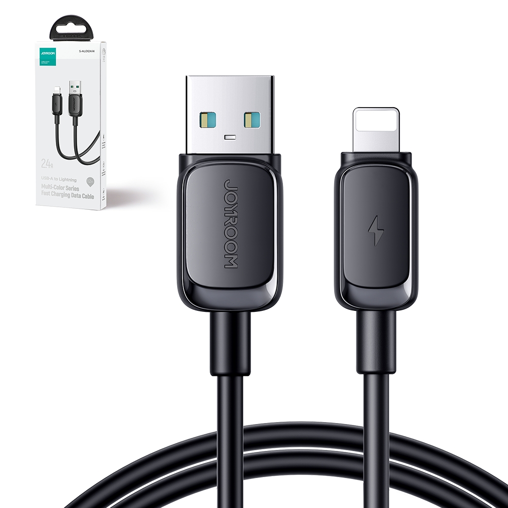 Kabelis "iphone Lightning" - Usb 2.4a 1,2 M Juodas