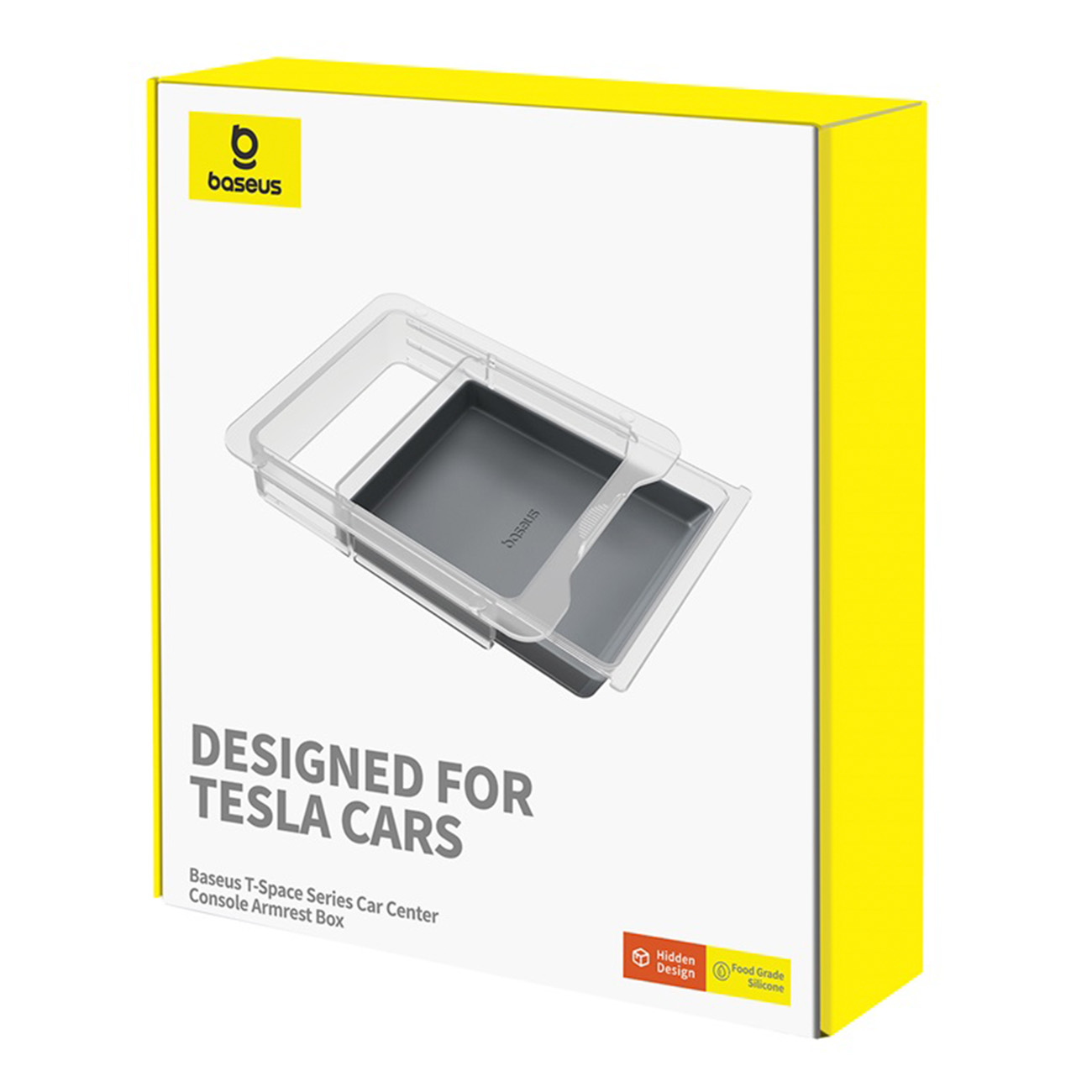 T-space Stalčių Organizatorius Tesla Model 3 / Y Centrinei Konsolei, Pilkas