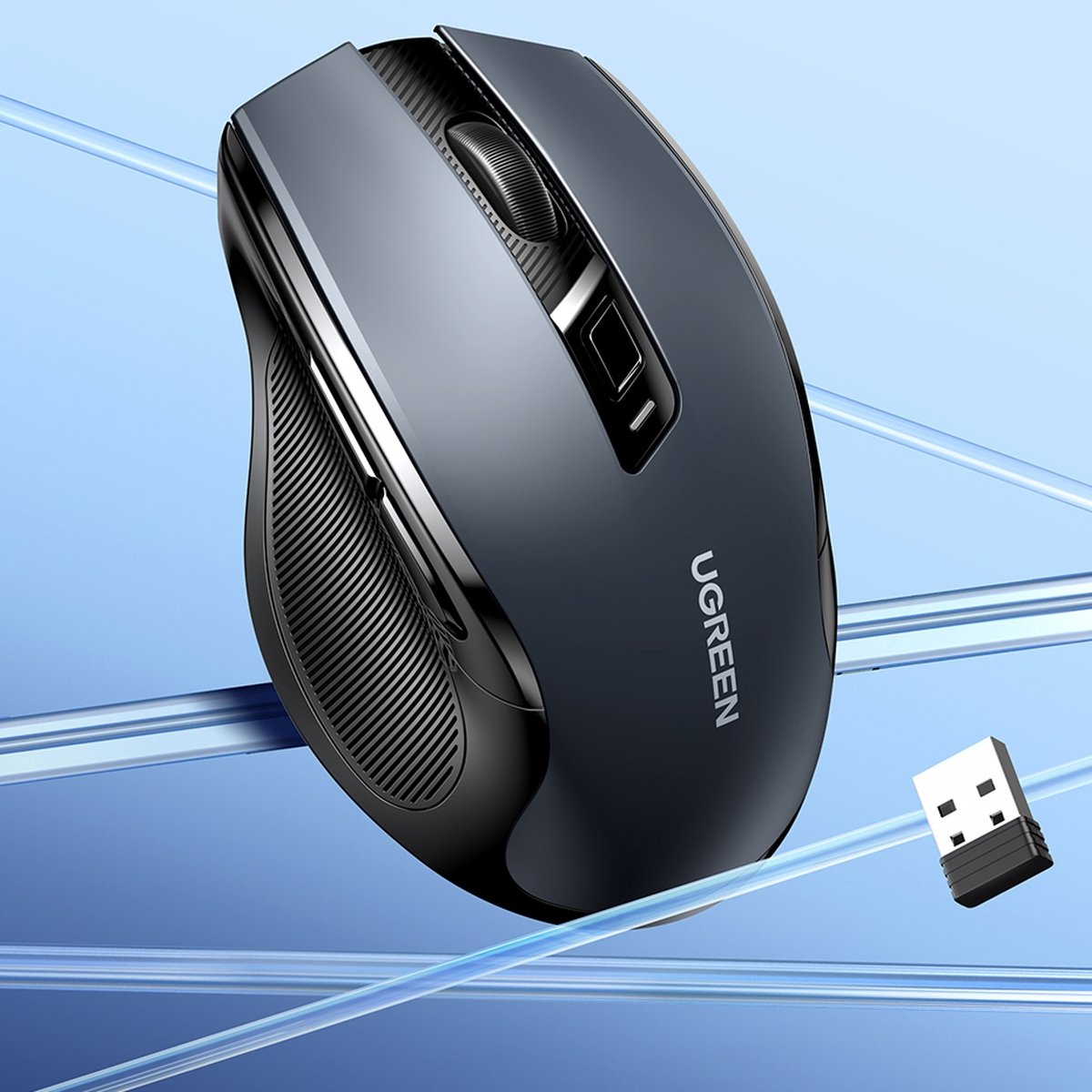 Optinė Belaidė Pelė Usb 2,4 Ghz / "bluetooth 5.0" 4000 Dpi Juoda