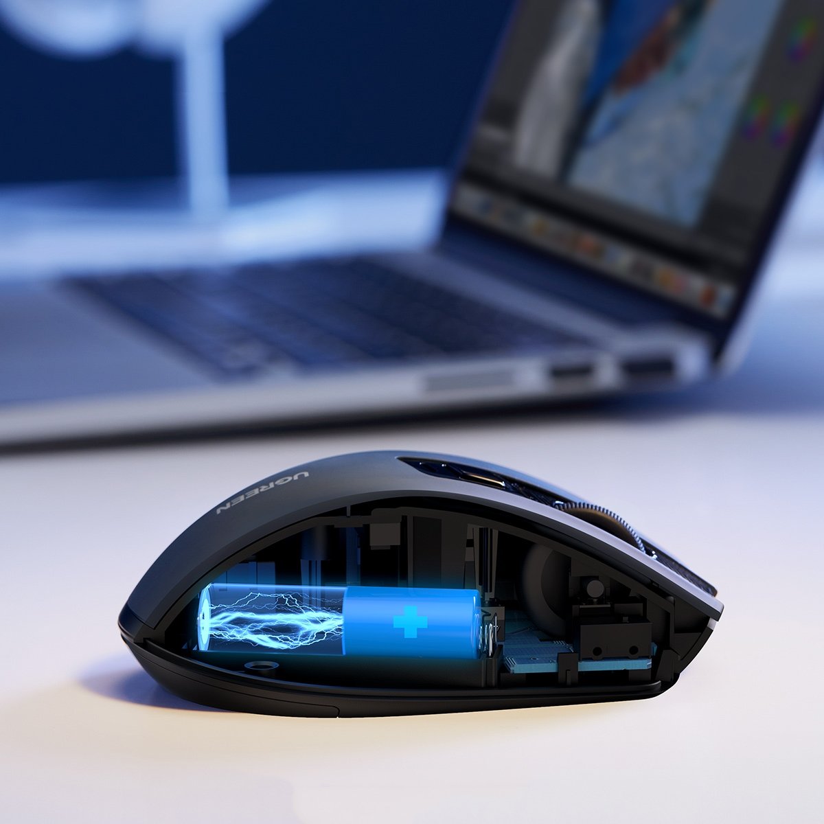 Optinė Belaidė Pelė Usb 2,4 Ghz / "bluetooth 5.0" 4000 Dpi Juoda