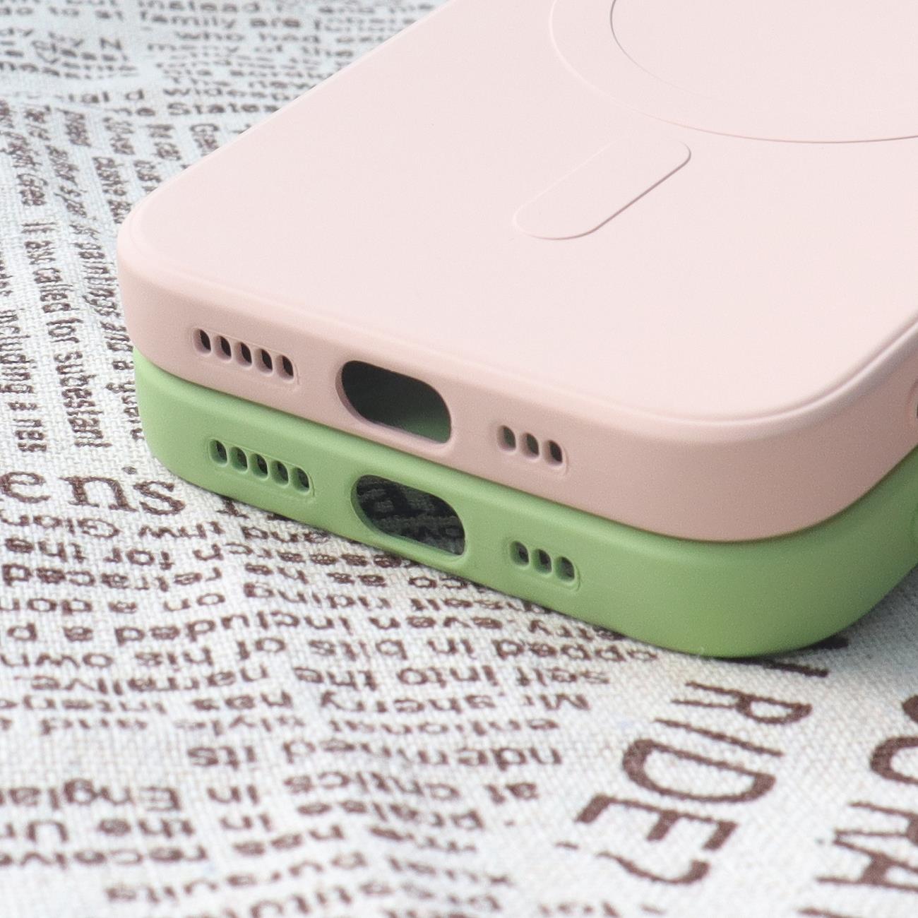 Silikoninis Dėklas Su "magsafe" Iphone 15 Pro Max Silikoninis Dėklas Violetinės Spalvos