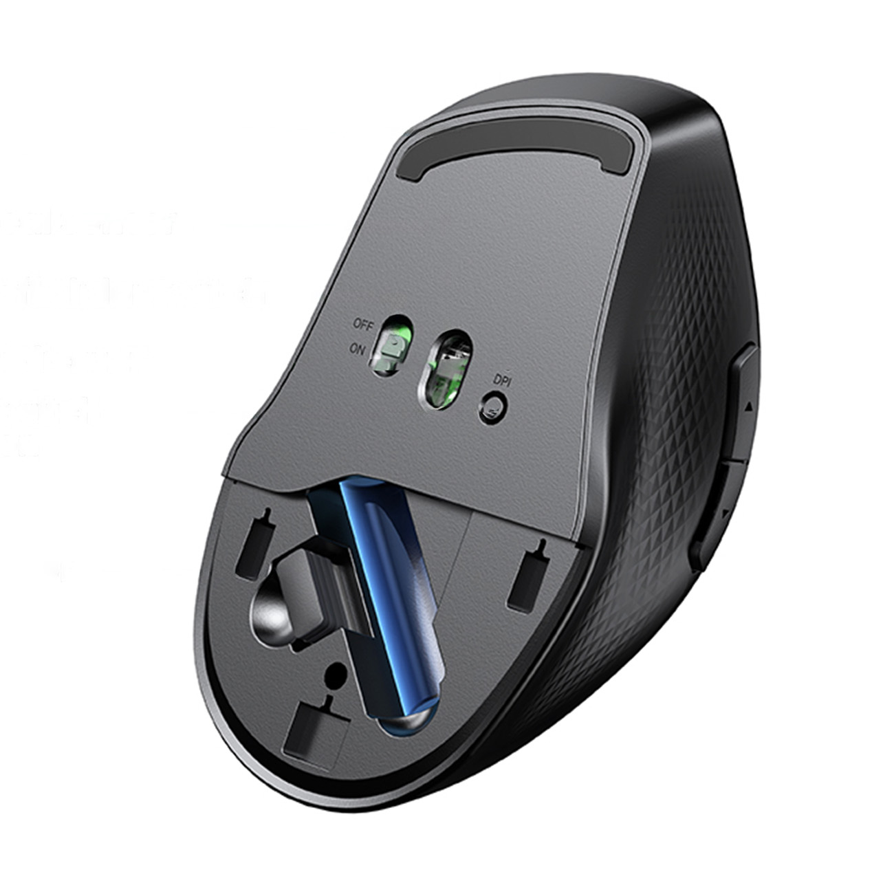 Ergonomiška Belaidė Kompiuterio Pelė Mu101 Bluetooth 2,4 Ghz Mėlyna