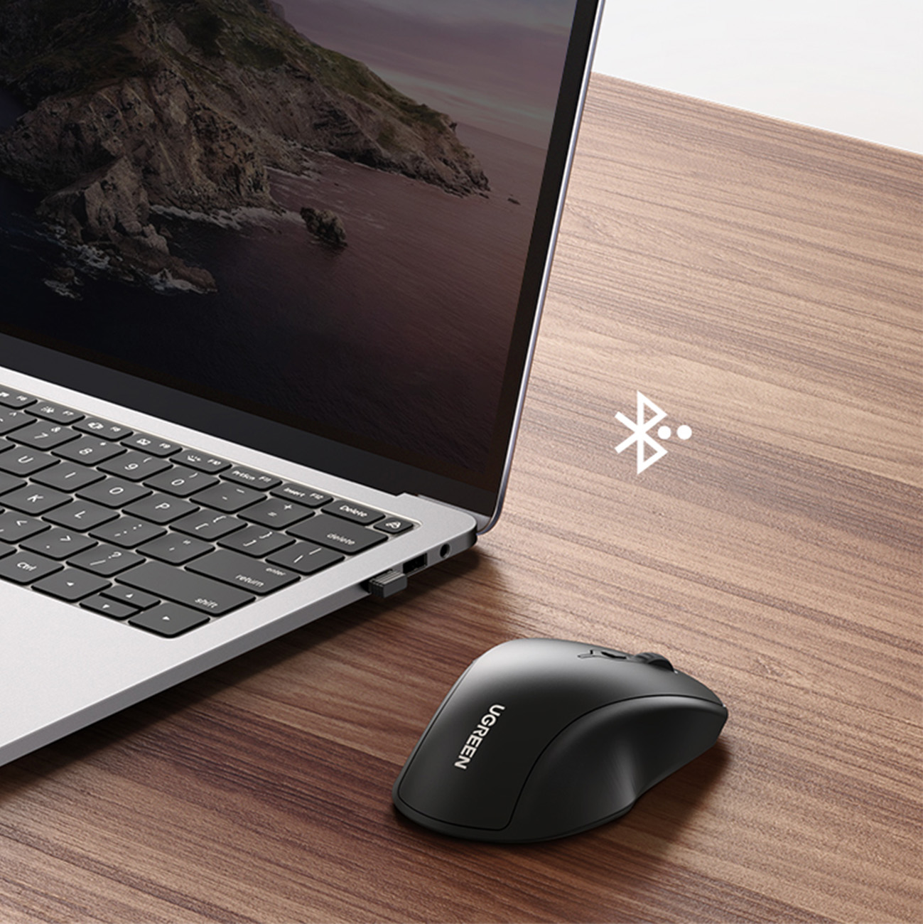 Ergonomiška Belaidė Kompiuterio Pelė Mu101 Bluetooth 2,4 Ghz Mėlyna