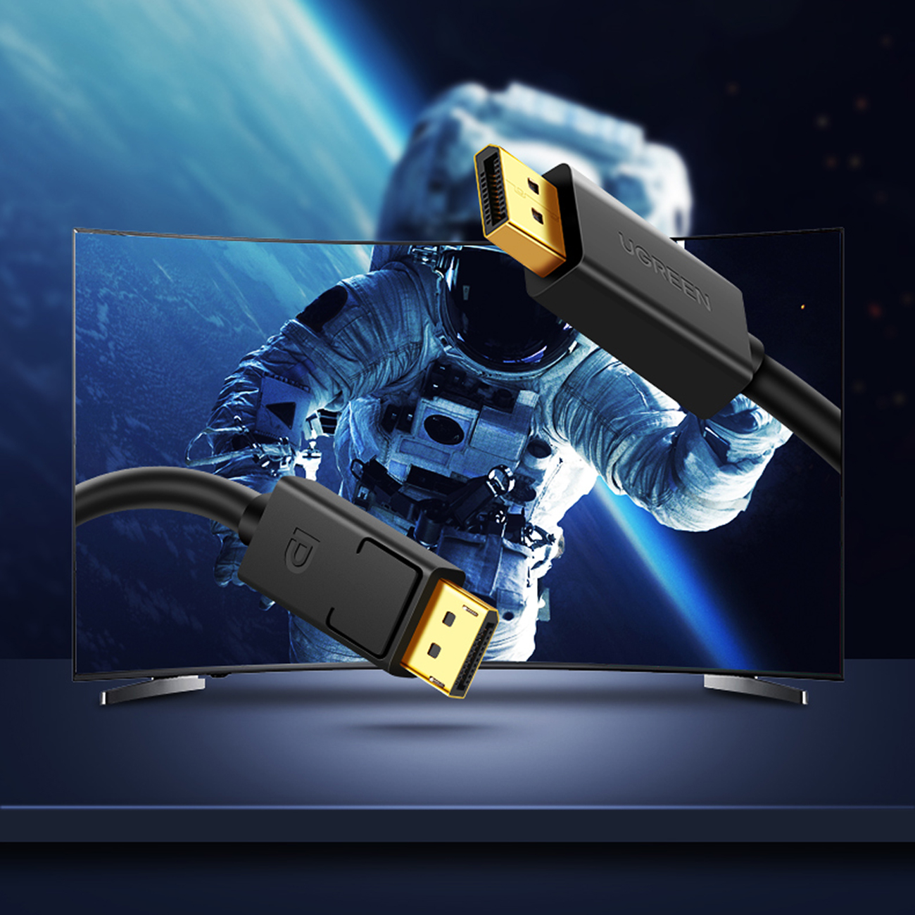 "displayport 4k 30hz" Kabelis 5 M Juodas