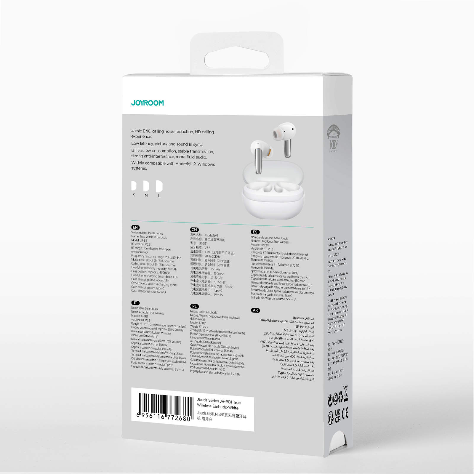 Enc Jbuds Serijos Usb-c Belaidės Ausinės į Ausis Baltos Spalvos