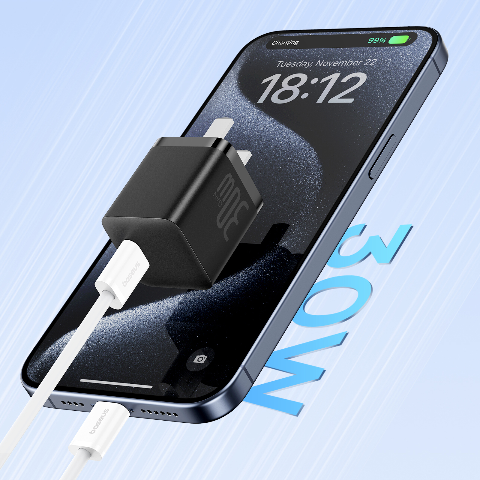 Usb-c Kabelis 30w Pd 480mb/s Superior Series Ll 2 M Baltas