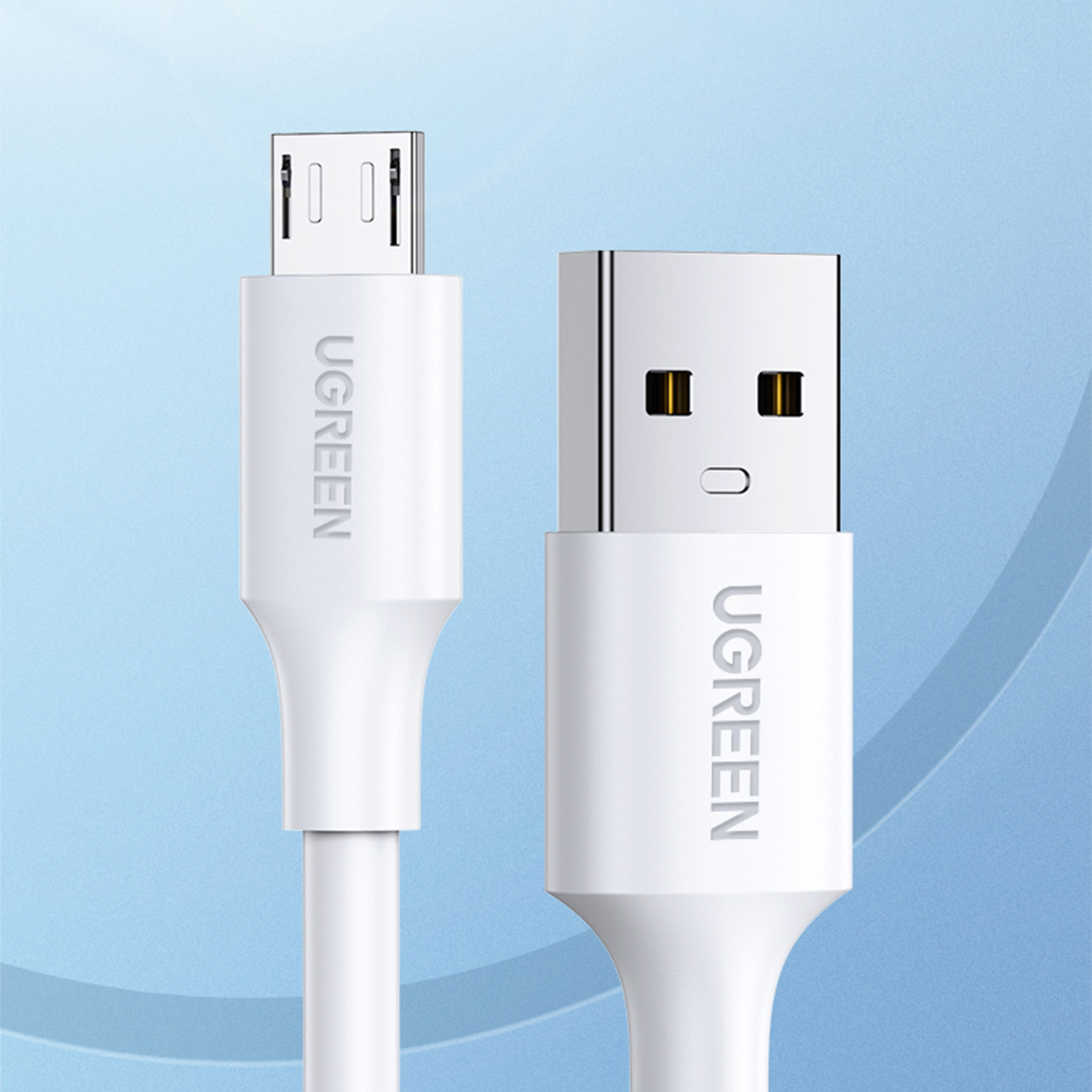 Pvc Kabelis Usb0-a - Microusb 480 Mb/s 1 M, Baltas