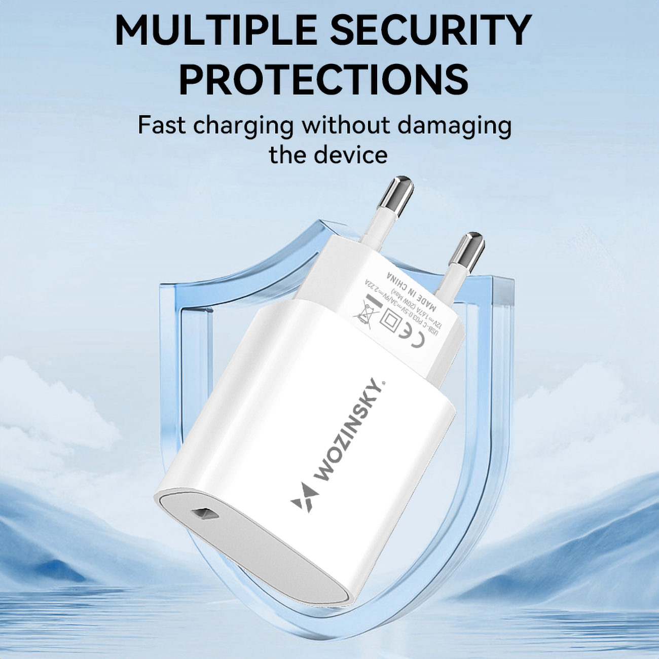 20w Usb-c 100-240v Tinklo įkroviklis, Baltos Spalvos