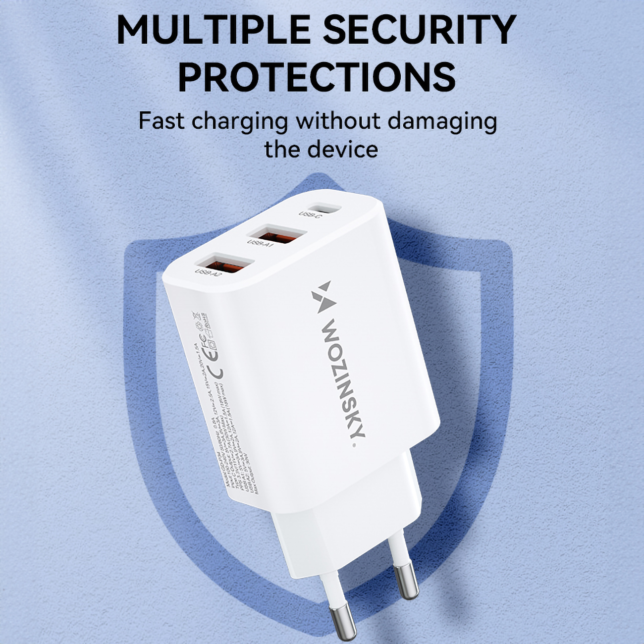 100-240v 30w Usb-c 2x Usb-a Tinklo įkroviklis, Baltos Spalvos