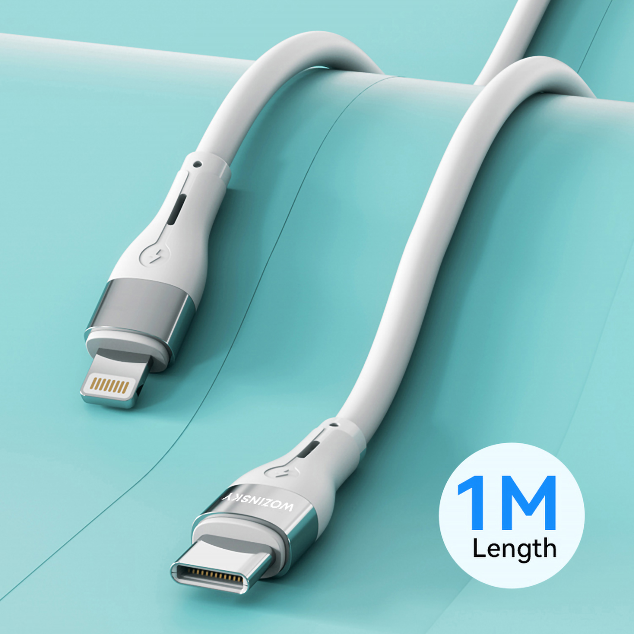 Kabelis Iphone Usb-c - Lightning Pd 27w 1m Baltas