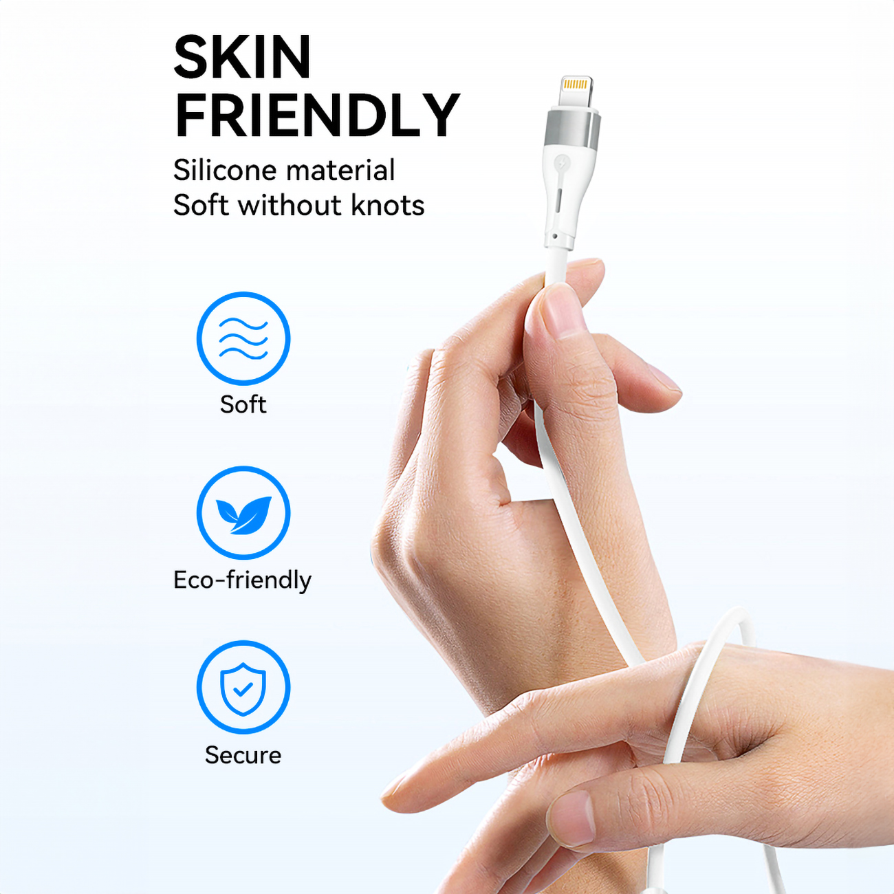 Kabelis Iphone Usb-c - Lightning Pd 27w 1m Baltas