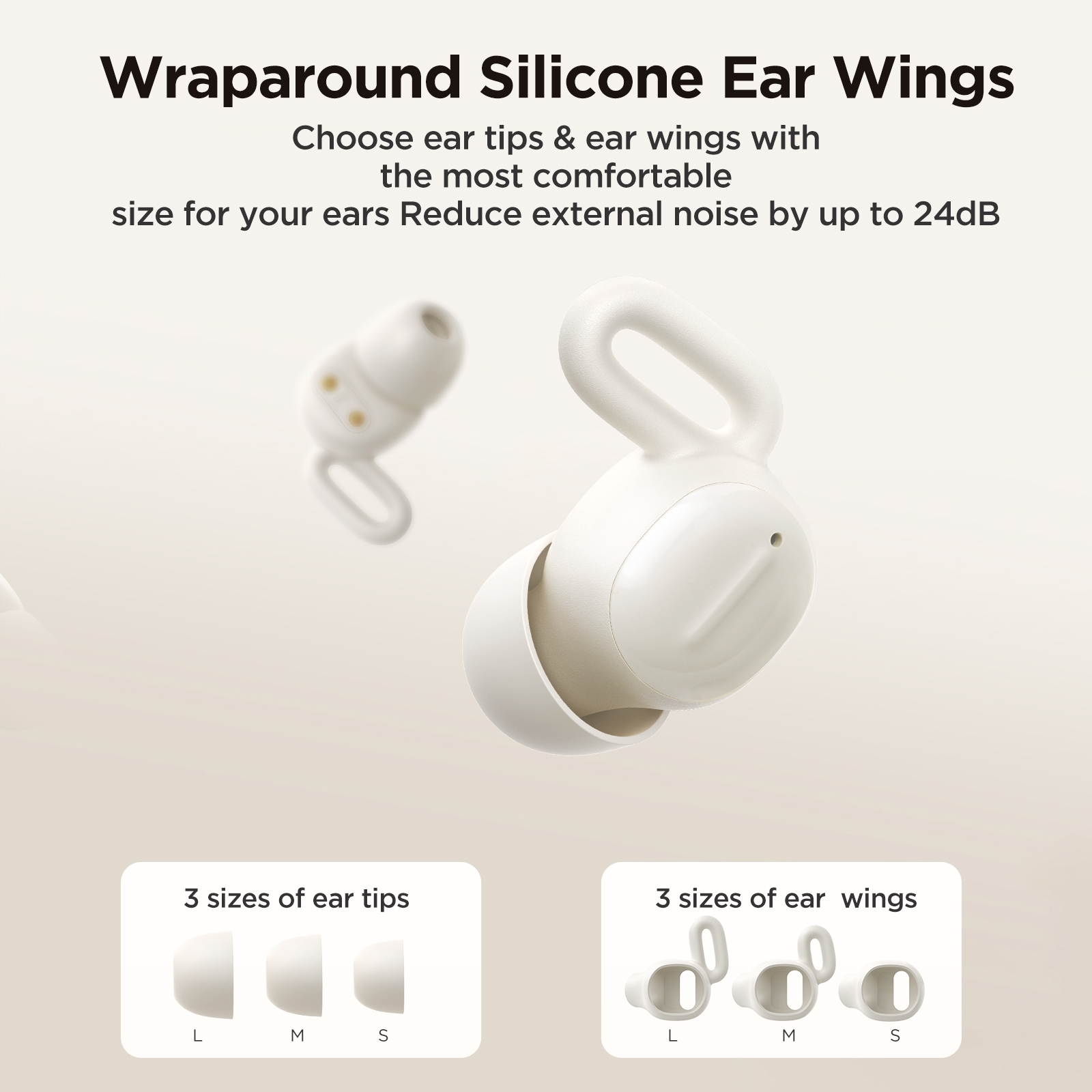 Tws Cozydots Serijos "bluetooth 5.3" Belaidės Ausinės Su Triukšmo Slopinimu, Baltos Spalvos