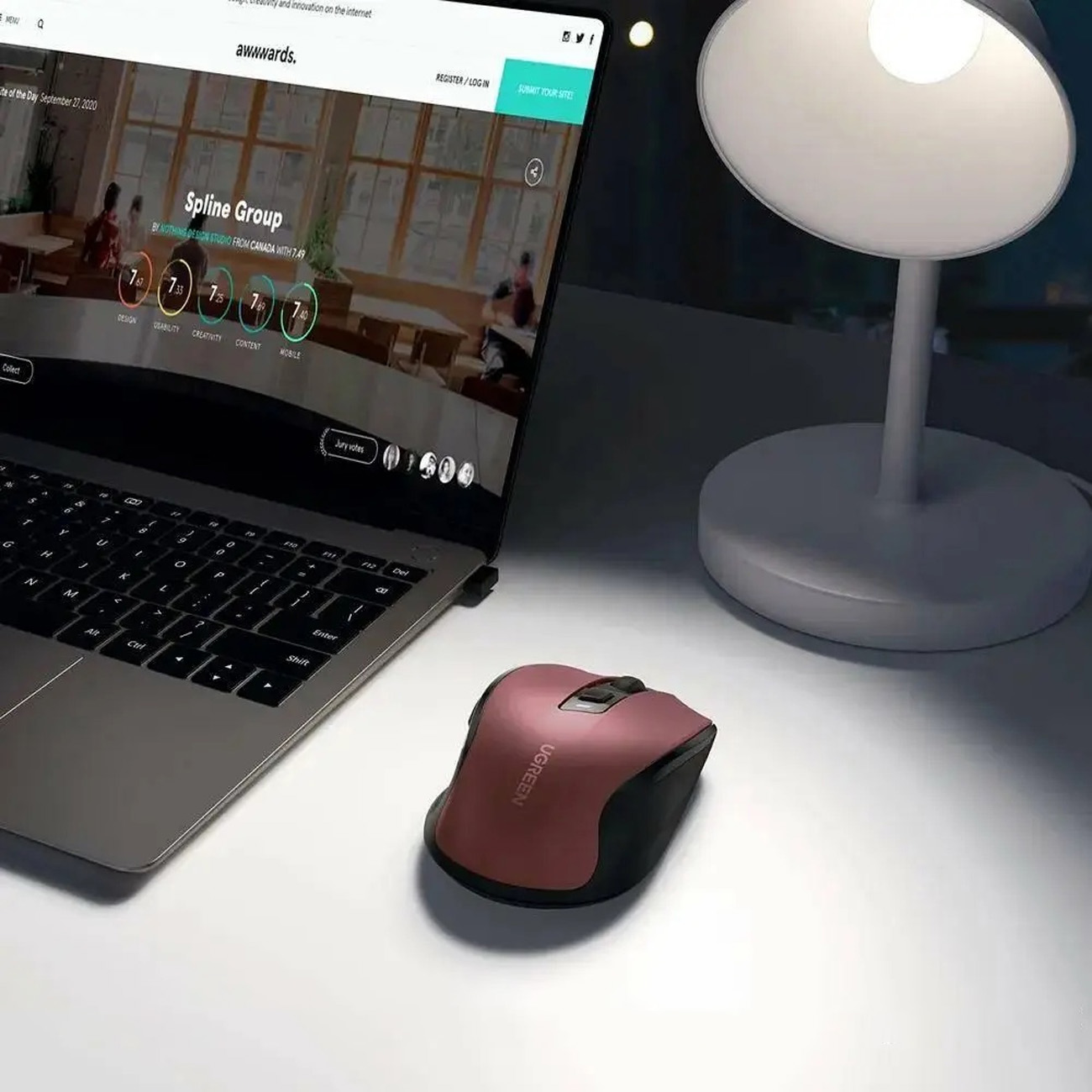 Precizinė Belaidė Usb 2,4 Ghz "bluetooth 5.0" Optinė Pelė 4000 Dpi Raudona