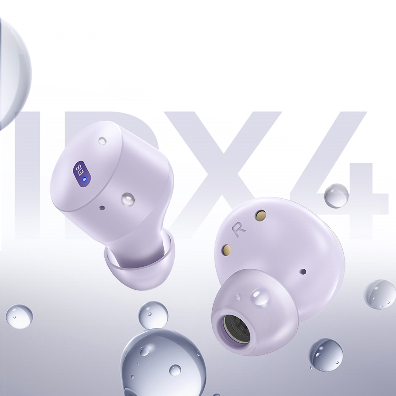 Belaidės Ausinės Bowie E18 Tws Enc Ipx4 Usb-c Violetinės Spalvos
