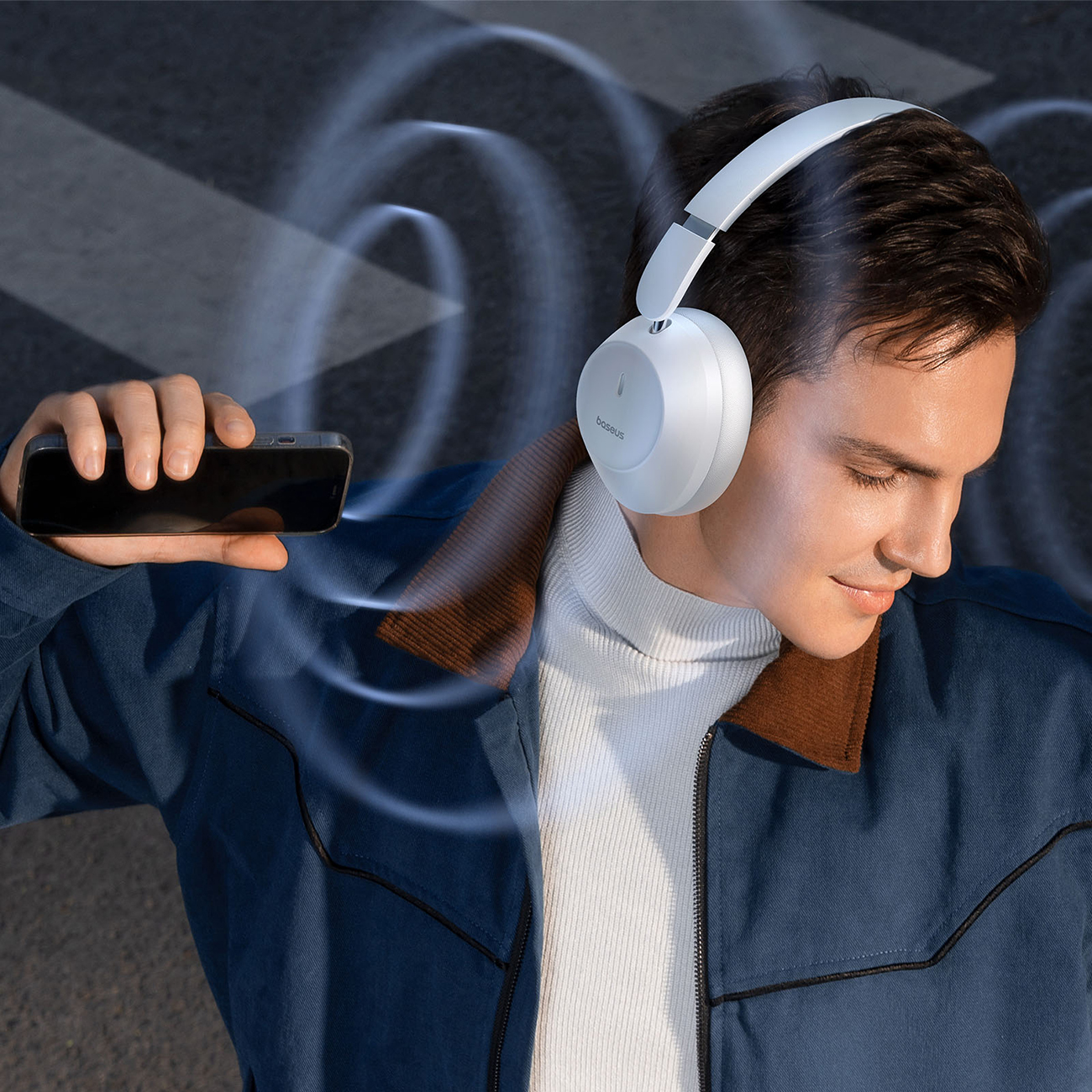 Bass 30 Max Bluetooth 5.3 Belaidės Ausinės į Ausis - Baltos Spalvos