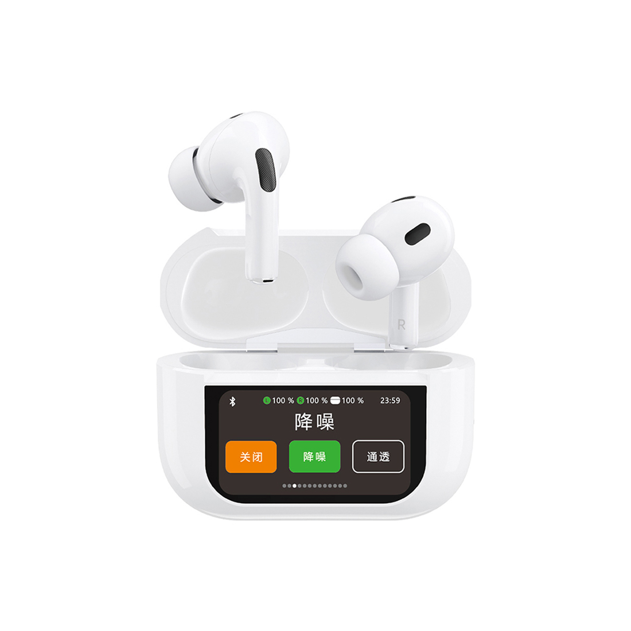 U19 Tws Belaidės "bluetooth 5.3" Ausinės į Ausis Su Led Ekranu - Baltos Spalvos
