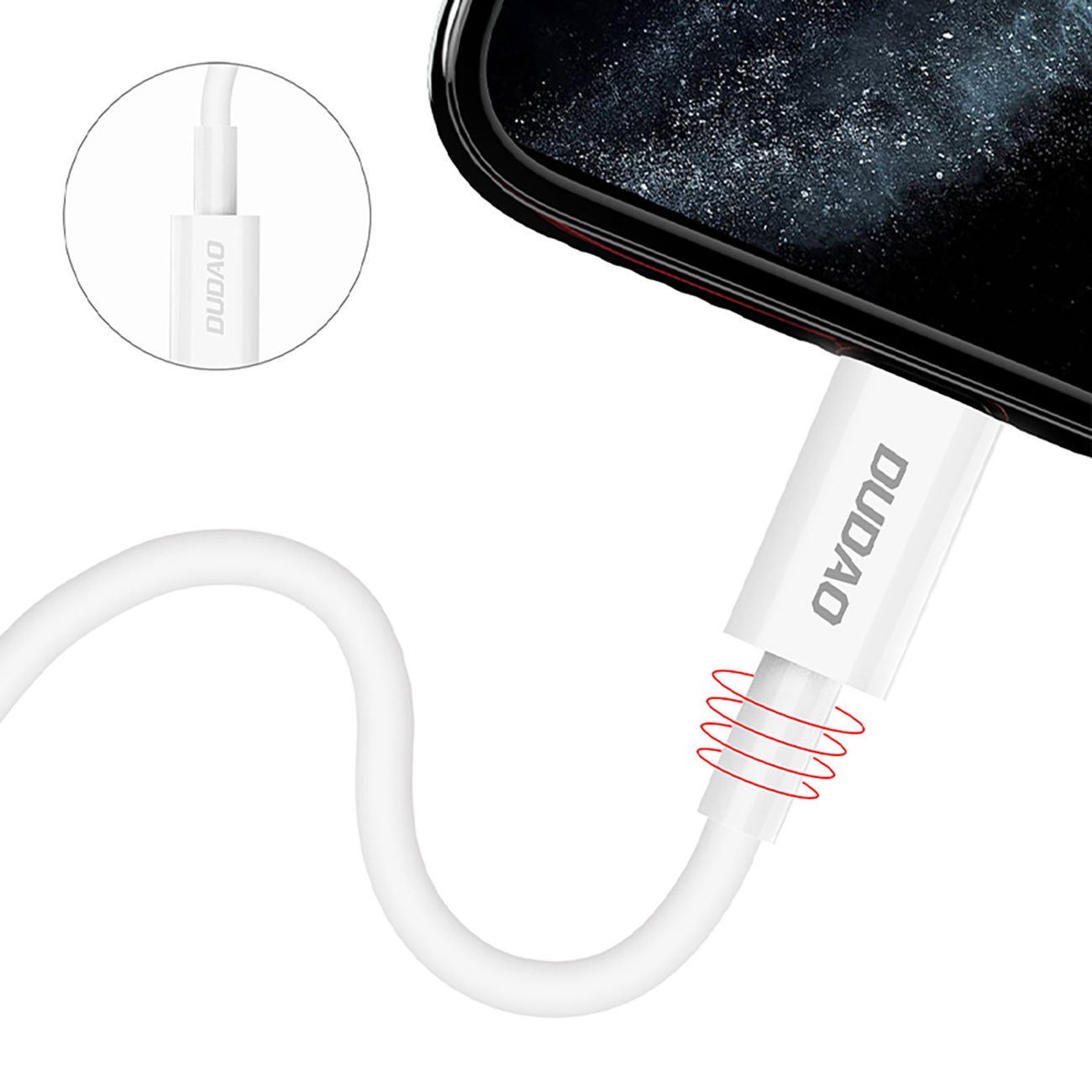 L6x Usb-c - Iphone Lightning Pd 20w 1 M Kabelis - Baltas