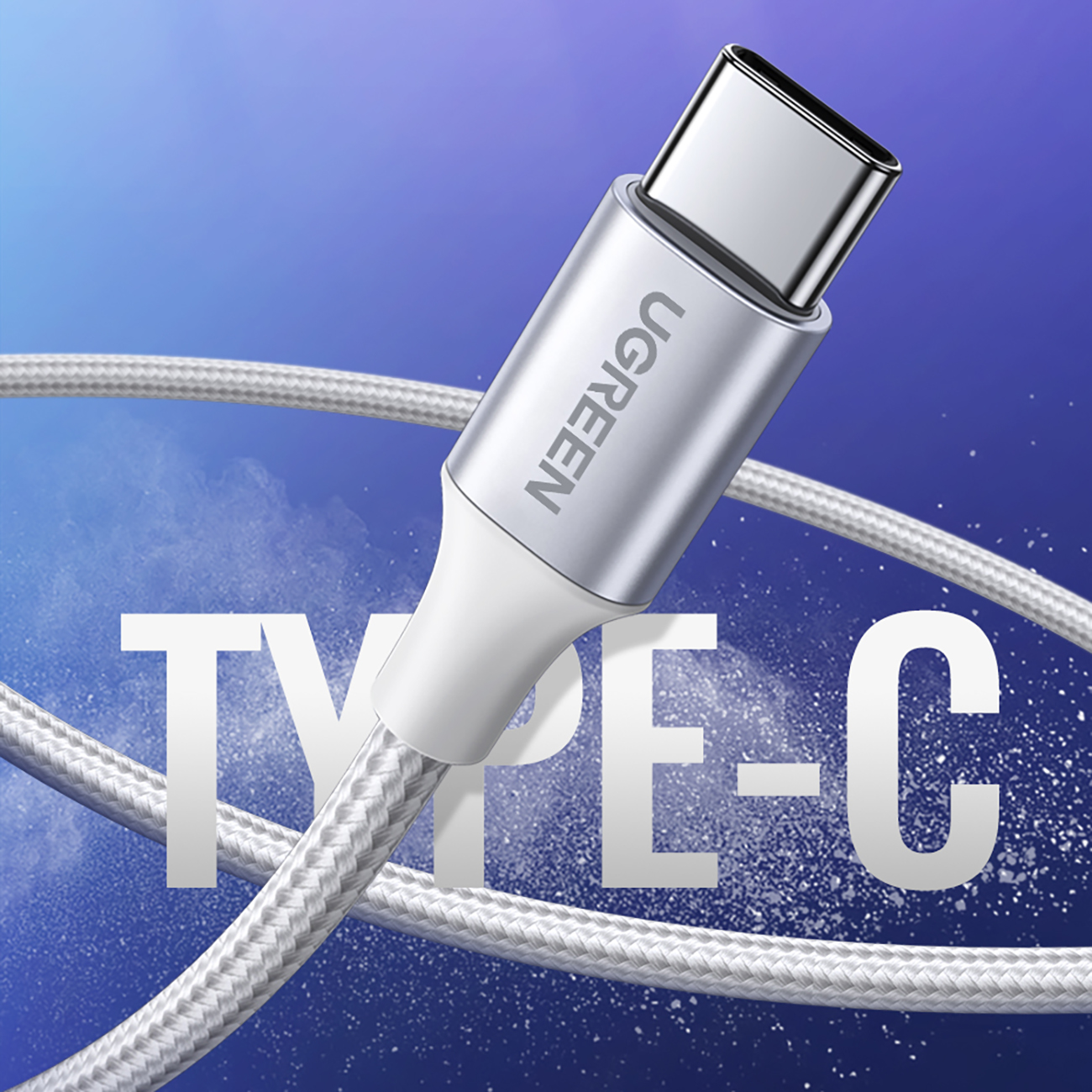 Kabelis Usb-a - Usb-c Qc 3.0 3a 3 M - Baltas