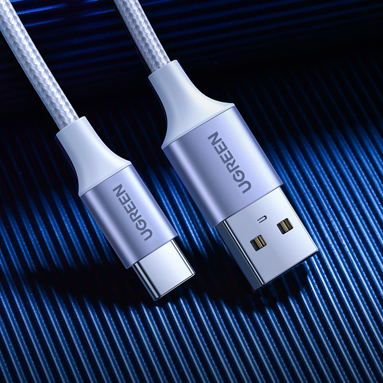 Kabelis Usb-a - Usb-c Qc 3.0 3a 3 M - Baltas