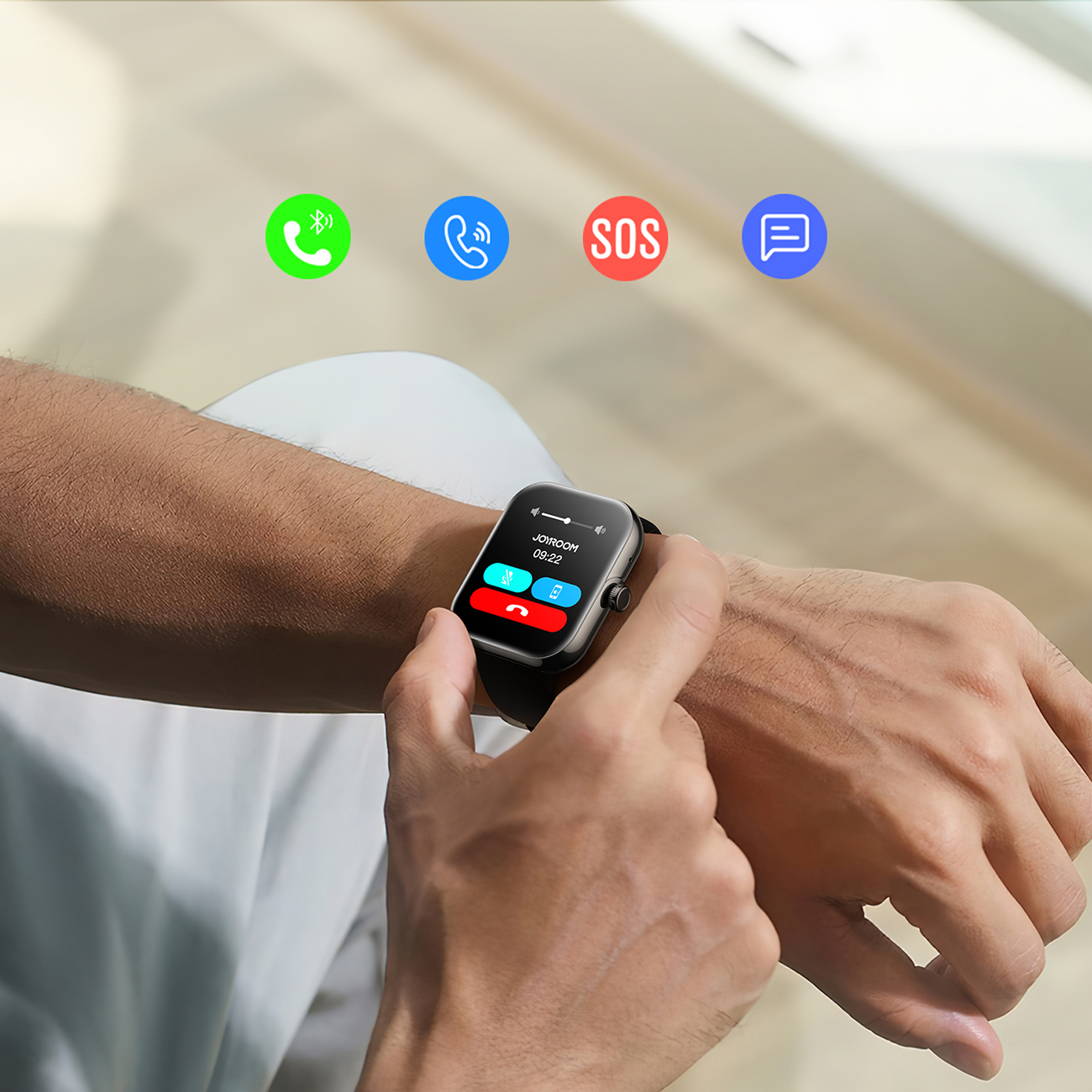Išmanusis Laikrodis Joyroom Fit-life Jr-ft5 Plus Su Skambučių Priėmimo Funkcija - Juodas