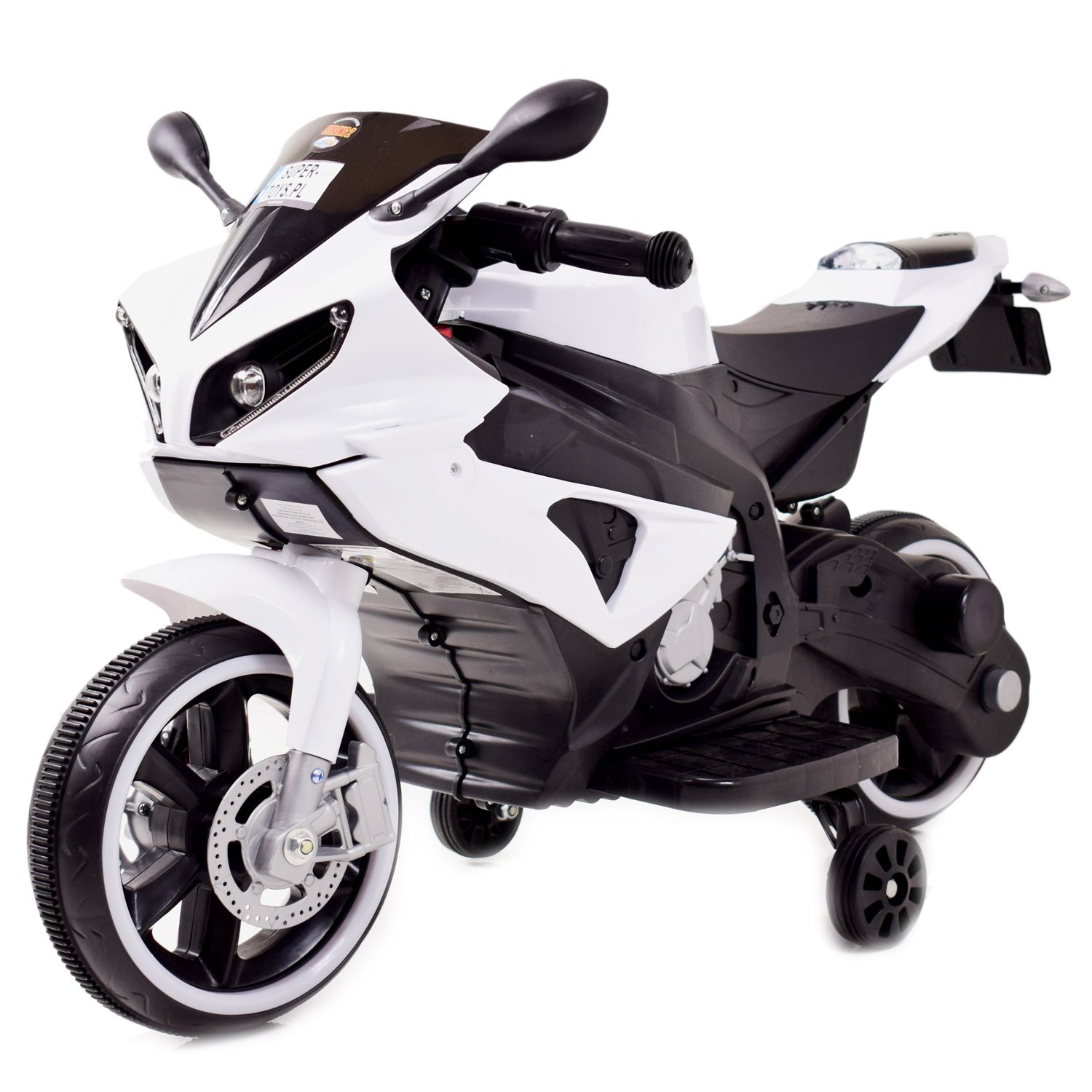 Power Racer Motoras 8798 2 Varikliai, 2 Baterijos - Pirmasis Motociklas Jūsų Vaikui, šviečiantys Ratai/ft8798