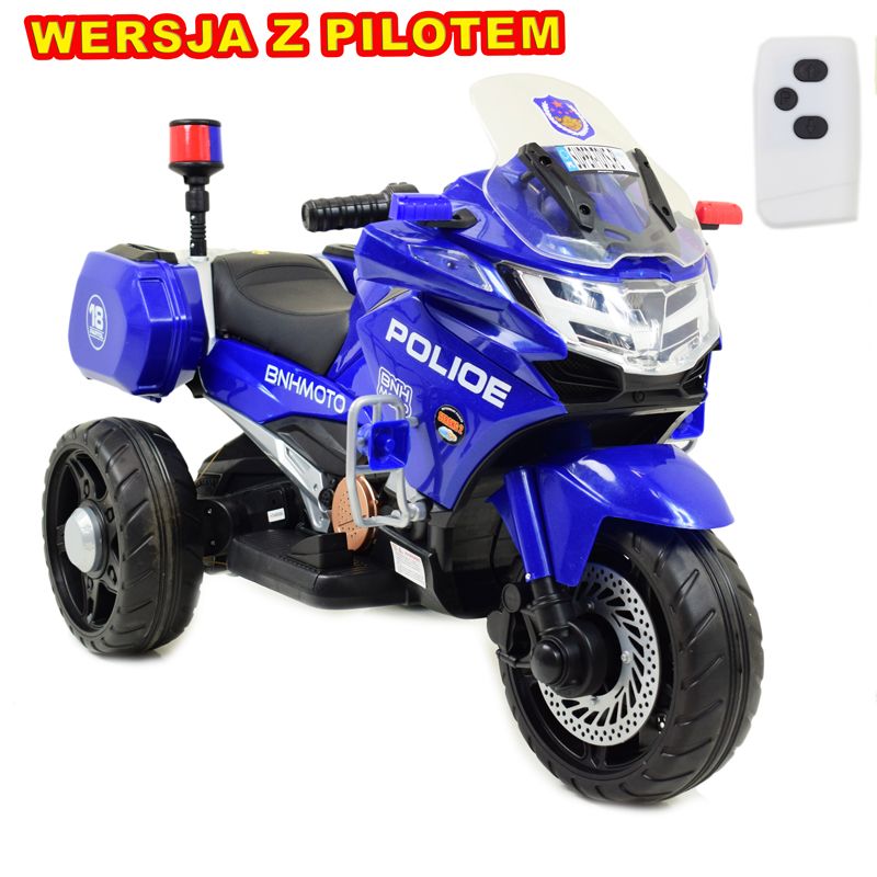 Greitaeigis Policijos Motociklas Su Gaidžiu, Minkštais Ratais, Garsais, Dviem Varikliais, Nuotolinio Valdymo Pulteliu/nt5188