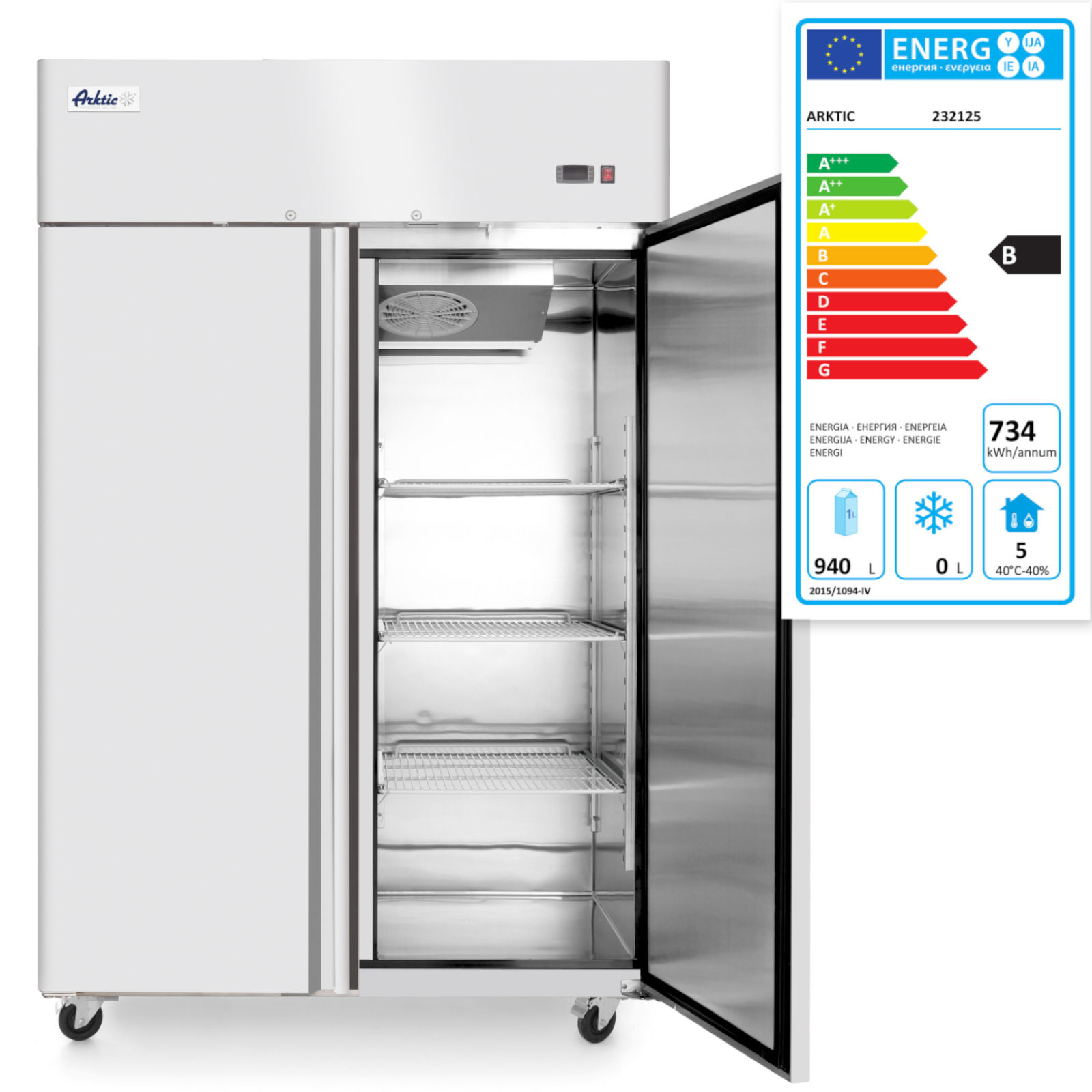Dviejų Durų šaldymo Spinta "profi Line Gn2/1" 1300 L - Hendi 232125